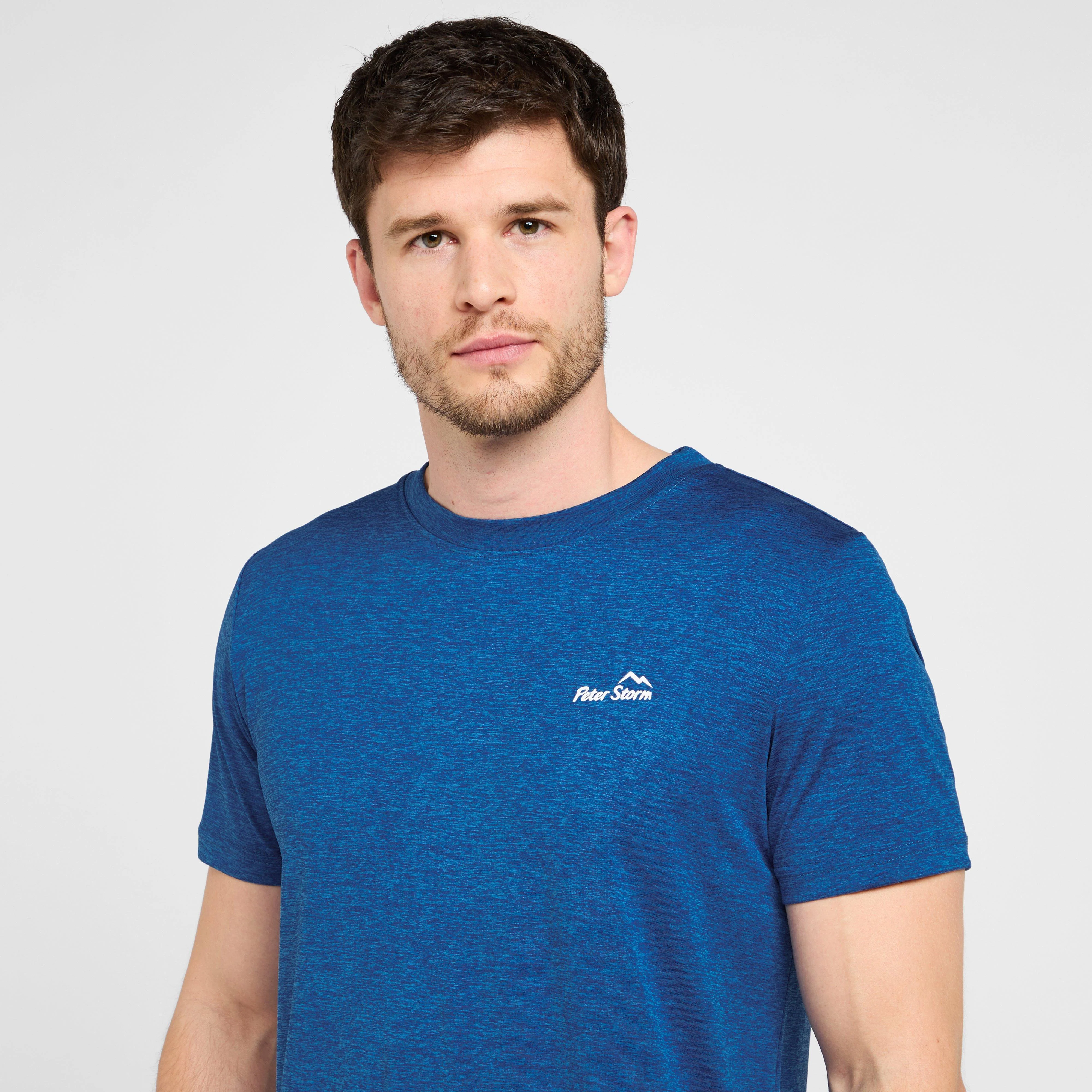 Mens Active Short Sleeve T-Shirt Blue - Image 4