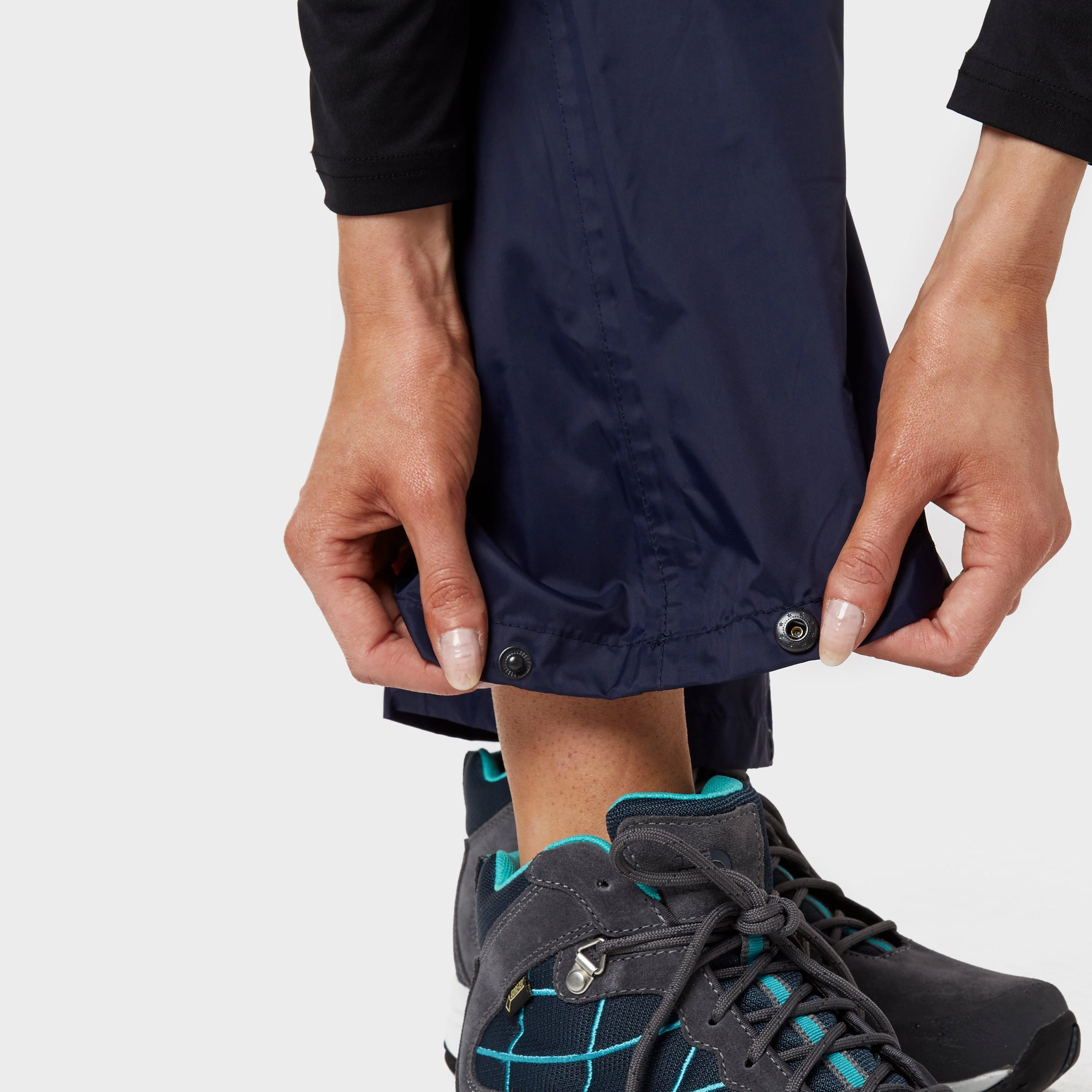 Womens Packable Waterproof Pants Navy - Image 6
