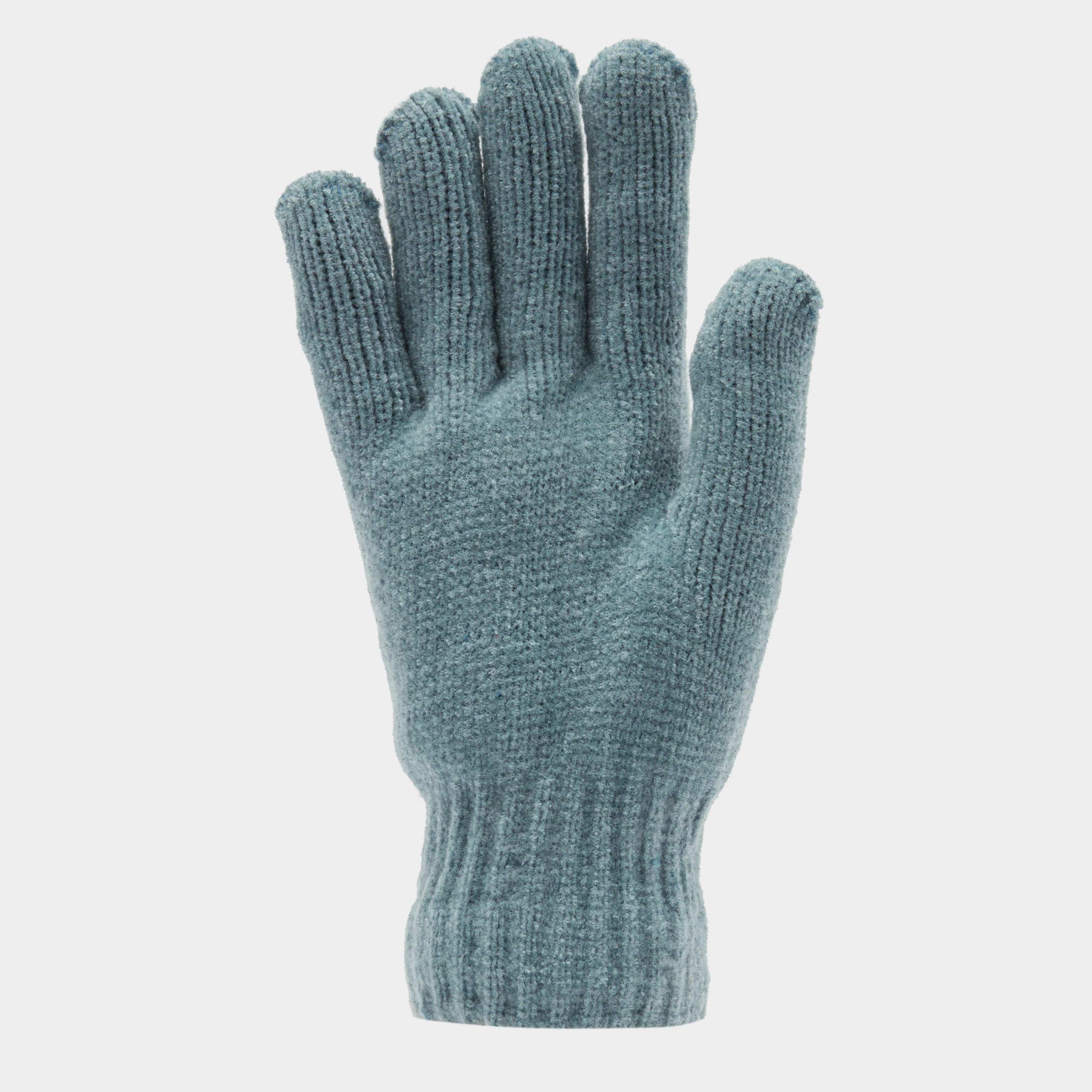 Womens Chenille Gloves Grey - Image 2