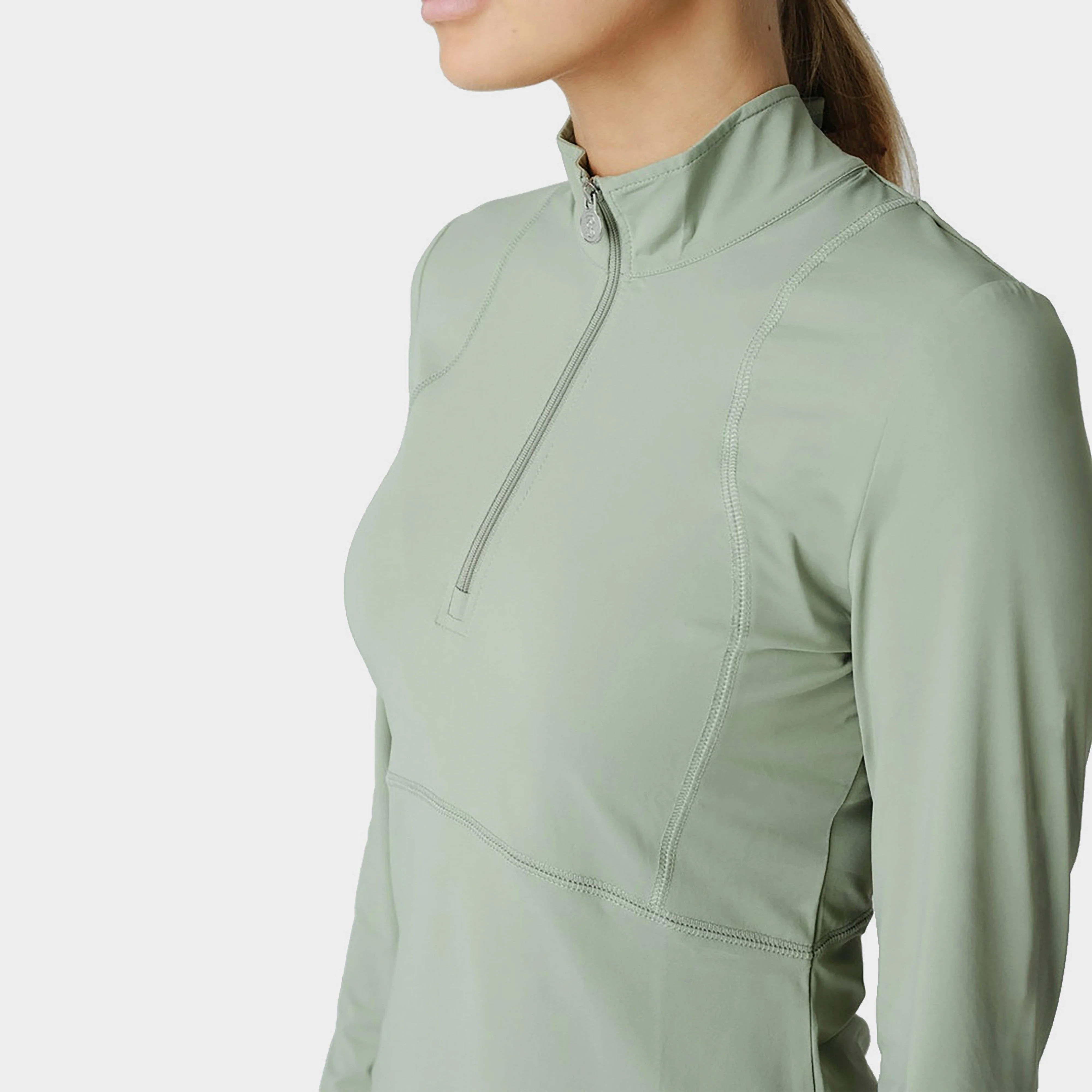 Adele Long Sleeved Base Layer Khaki - Image 3