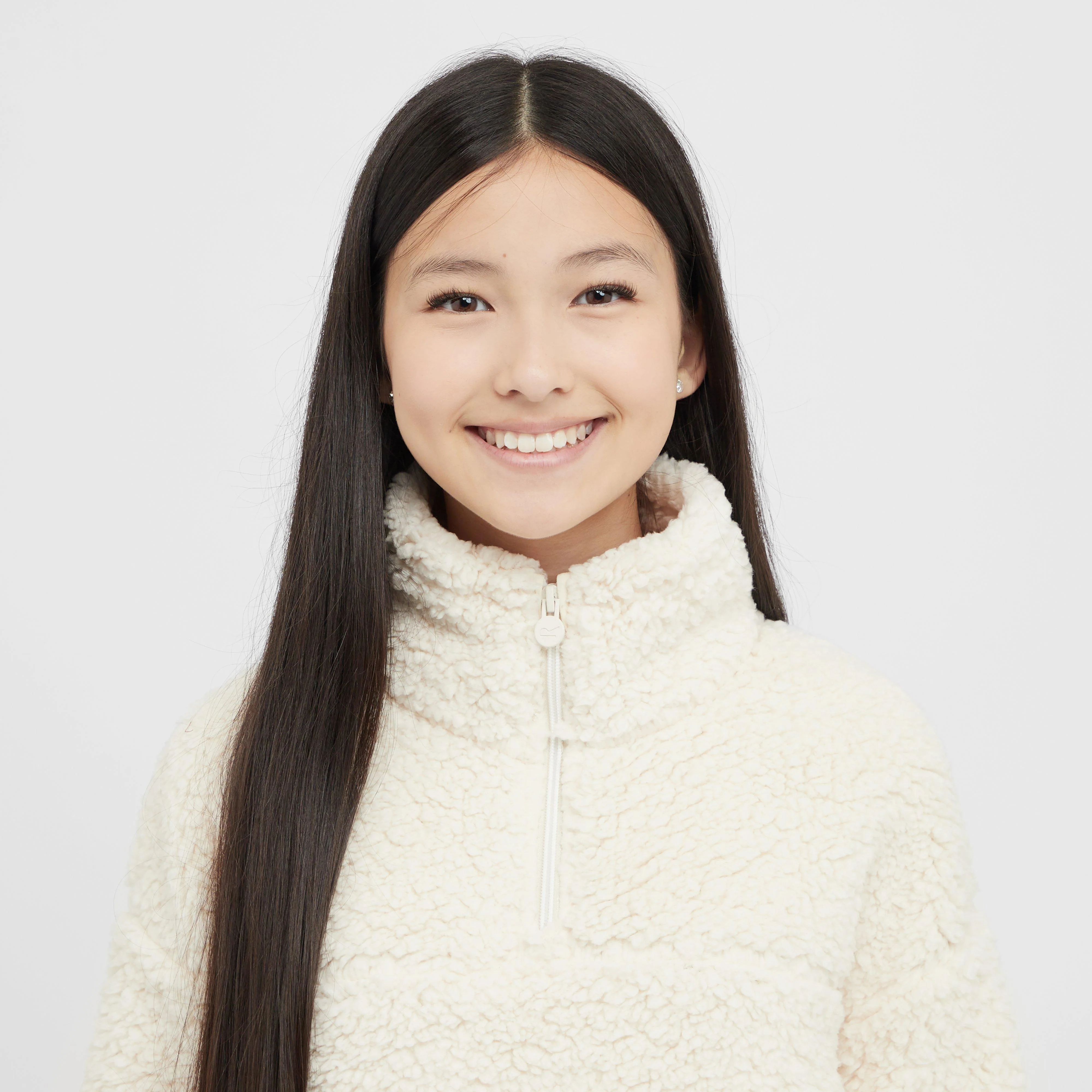 Kids Kaliza Half Zip Fleece Light Vanilla - Image 4