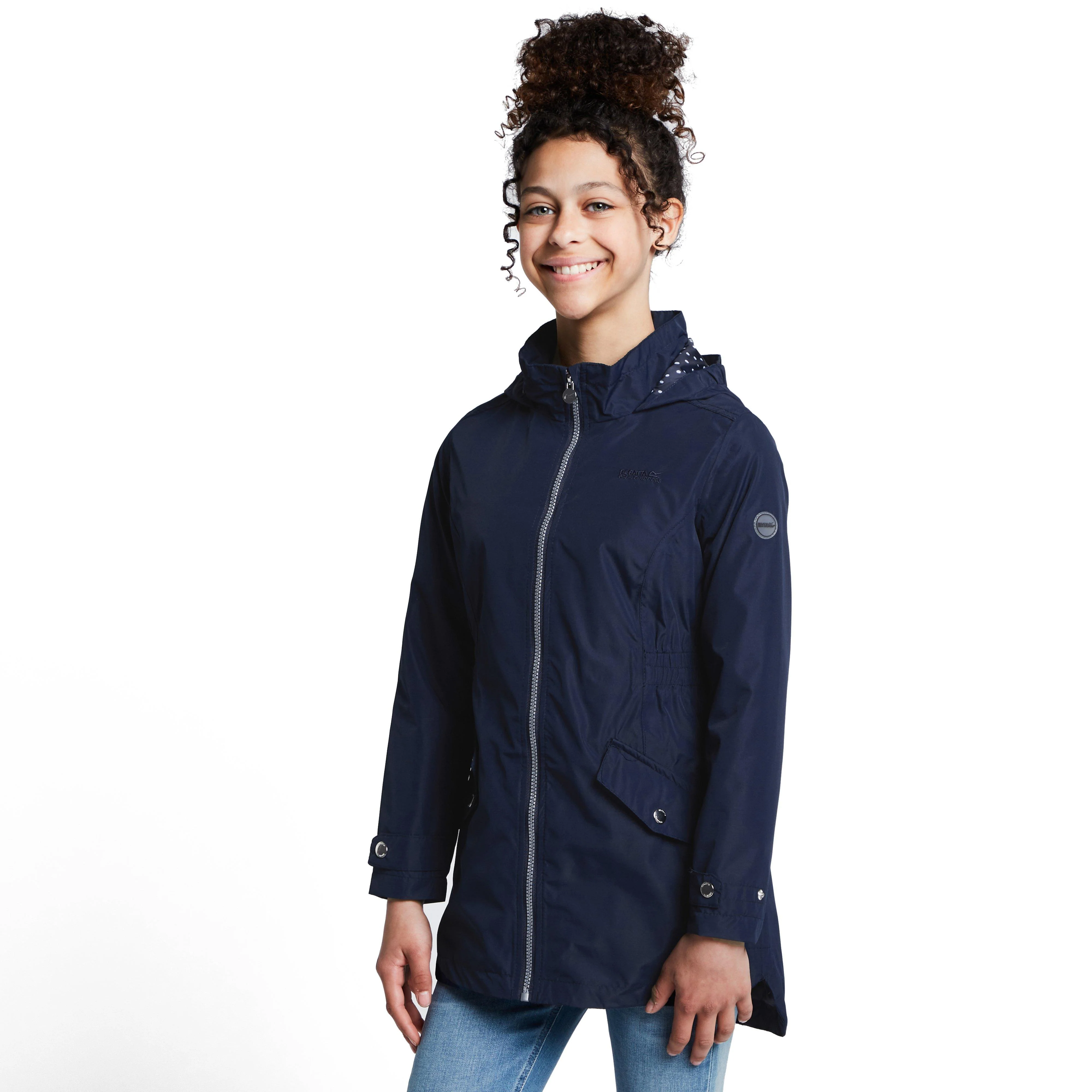 Kids Talei Waterproof Jacket Navy - Image 10