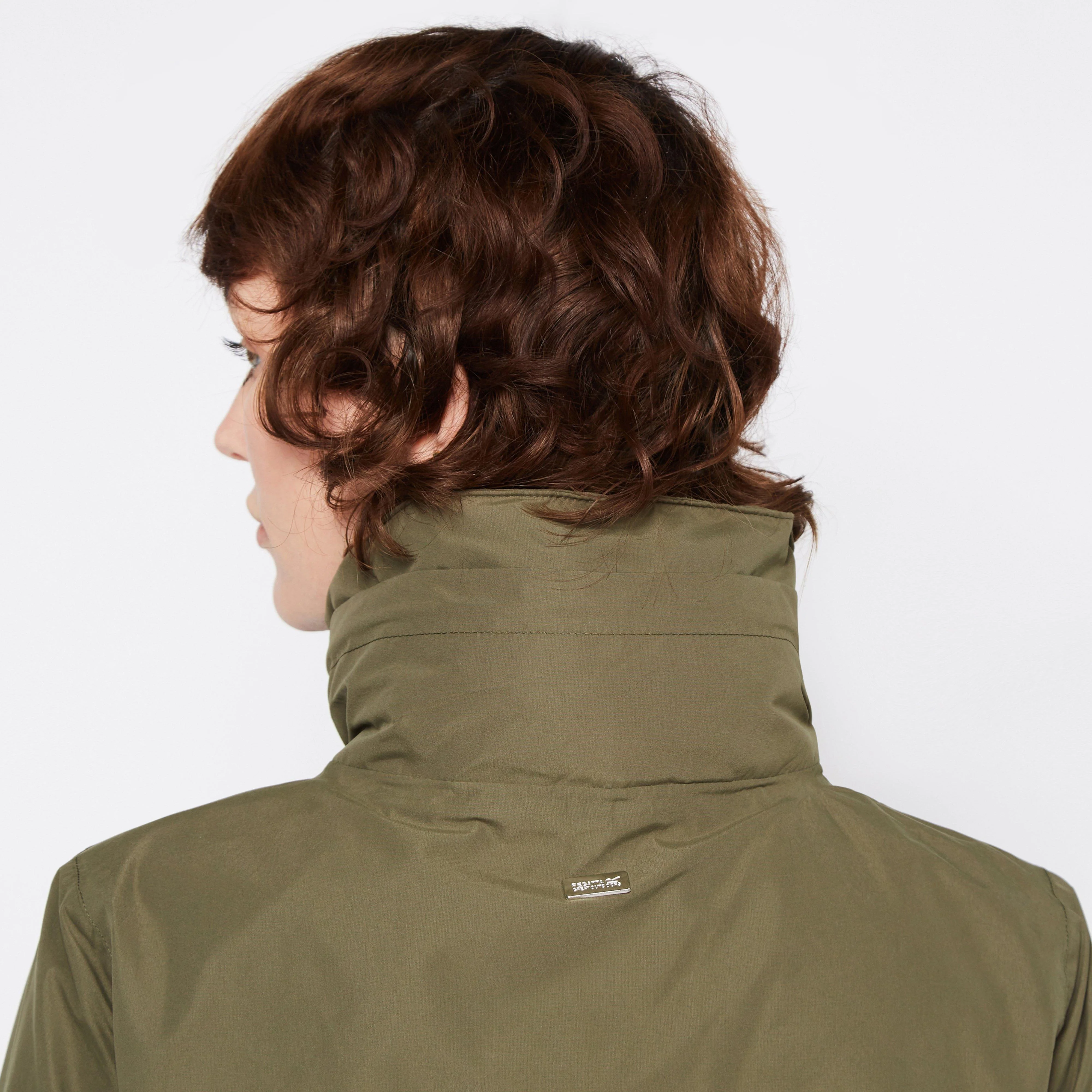 Ladies Nadira Waterproof Jacket Khaki - Image 4