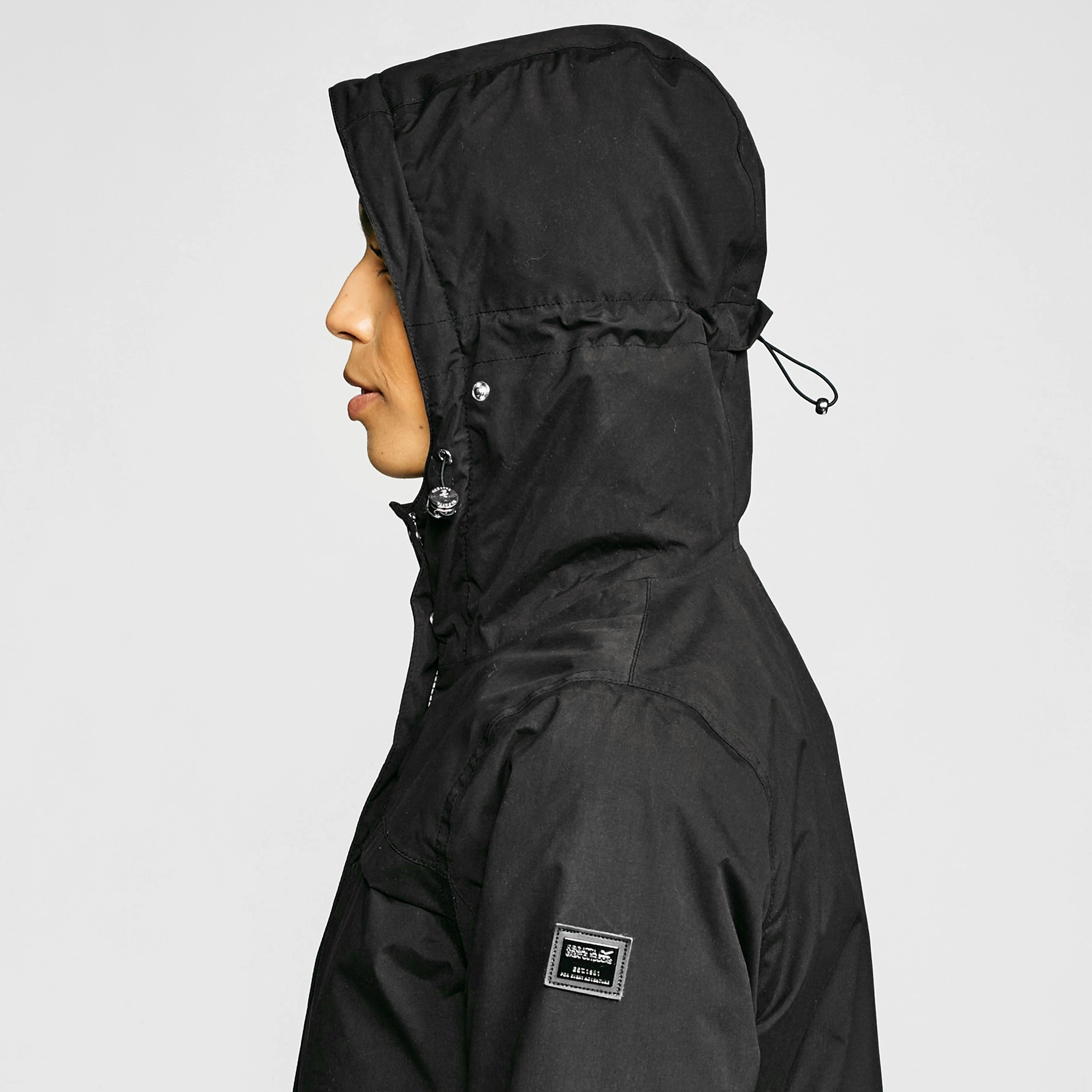 Ladies Serleena II Waterproof Insulated Parka Jacket Black - Image 6