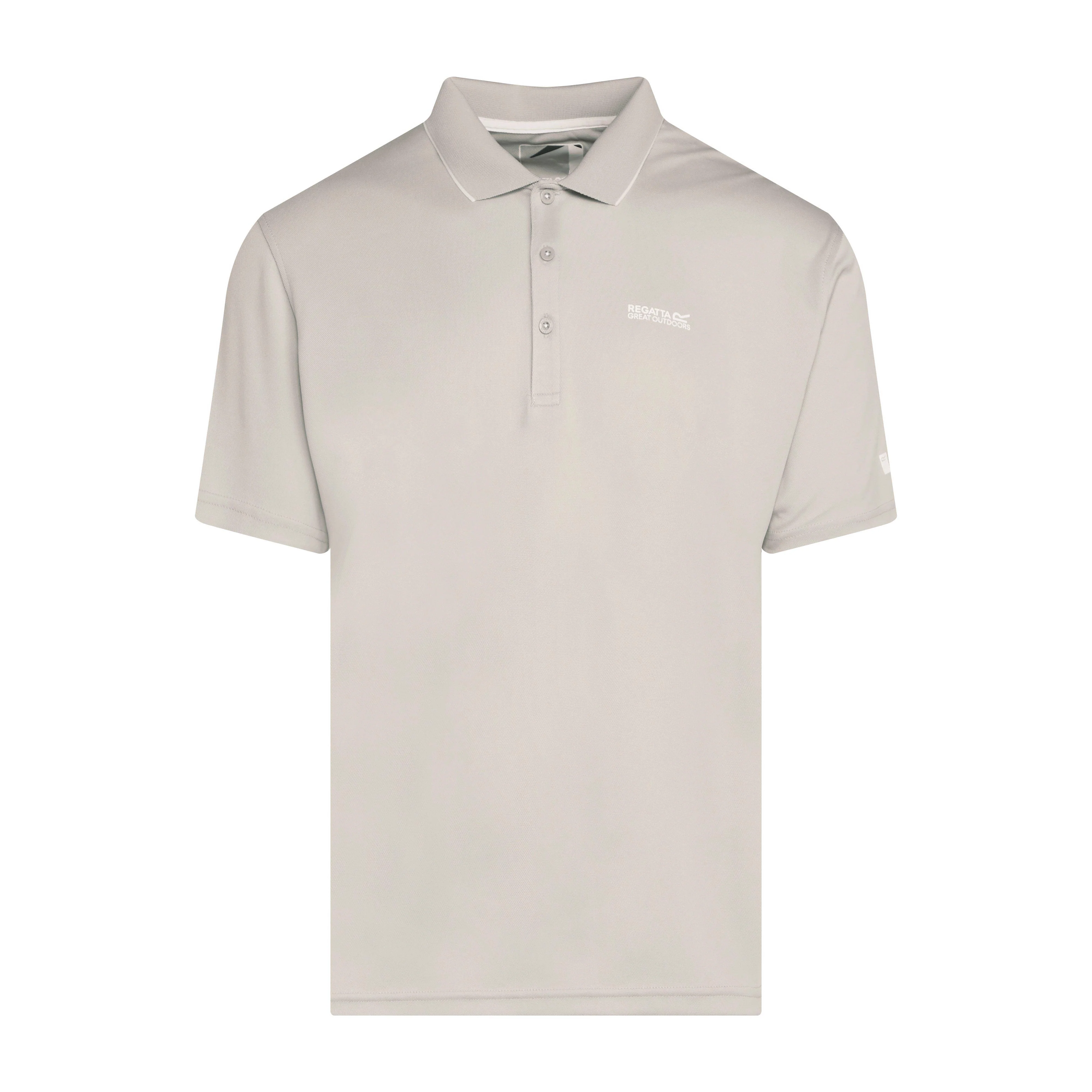 Mens Maverick V Active Polo Shirt Silver Grey - Image 6