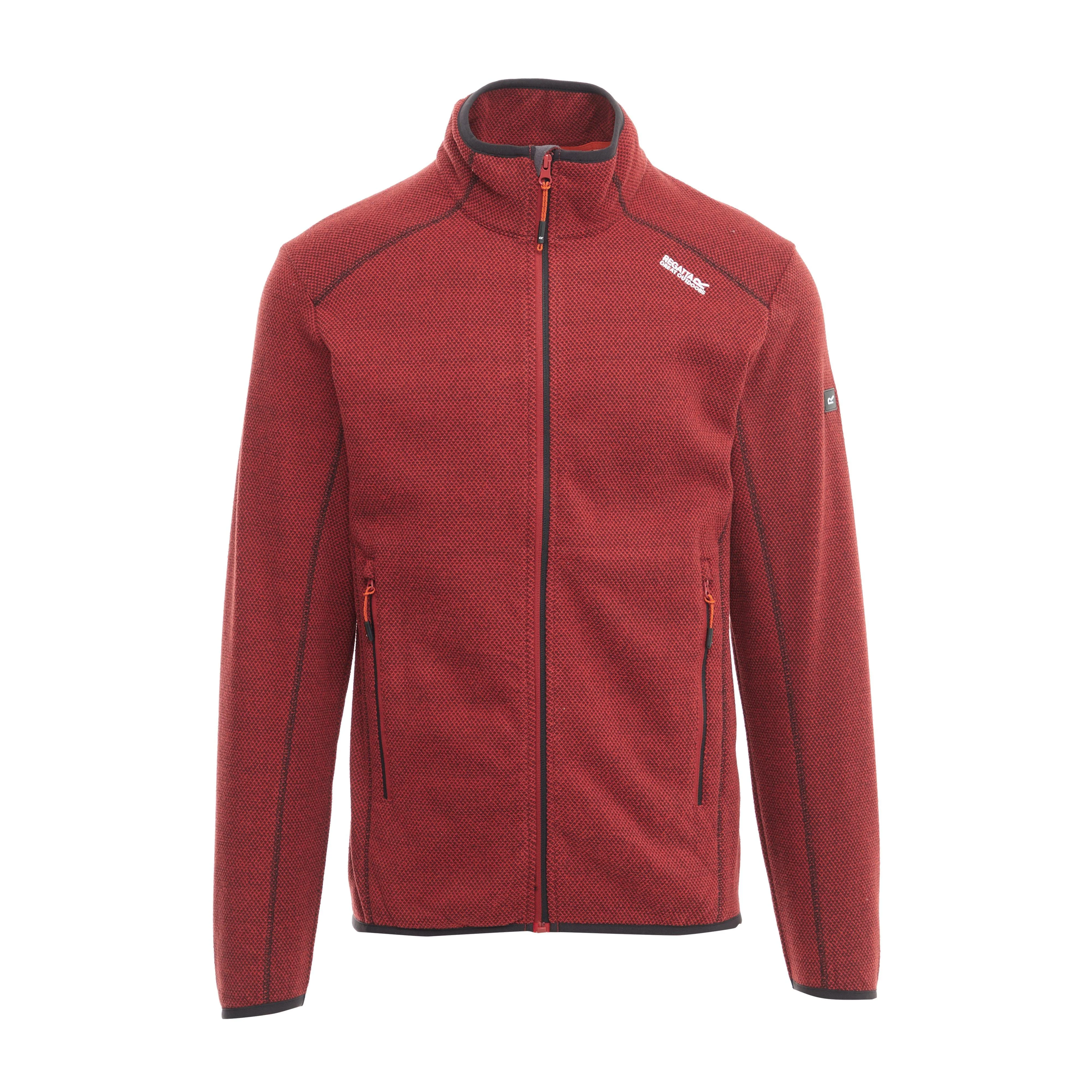 Mens Torrens Full Zip Midweight Fleece Red Ochre - Image 7