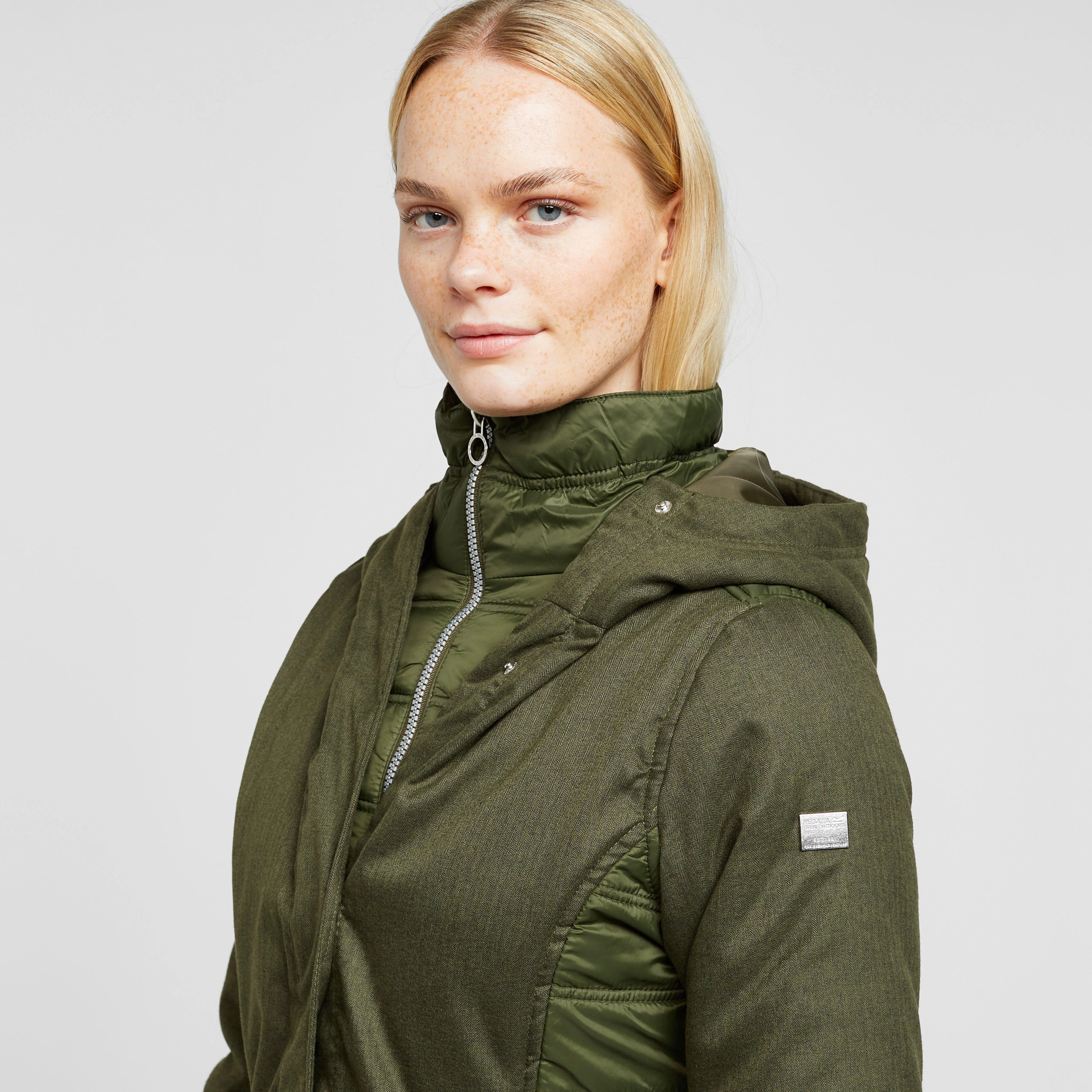 Womens Kennedie Insulated Jacket Khaki - Image 4