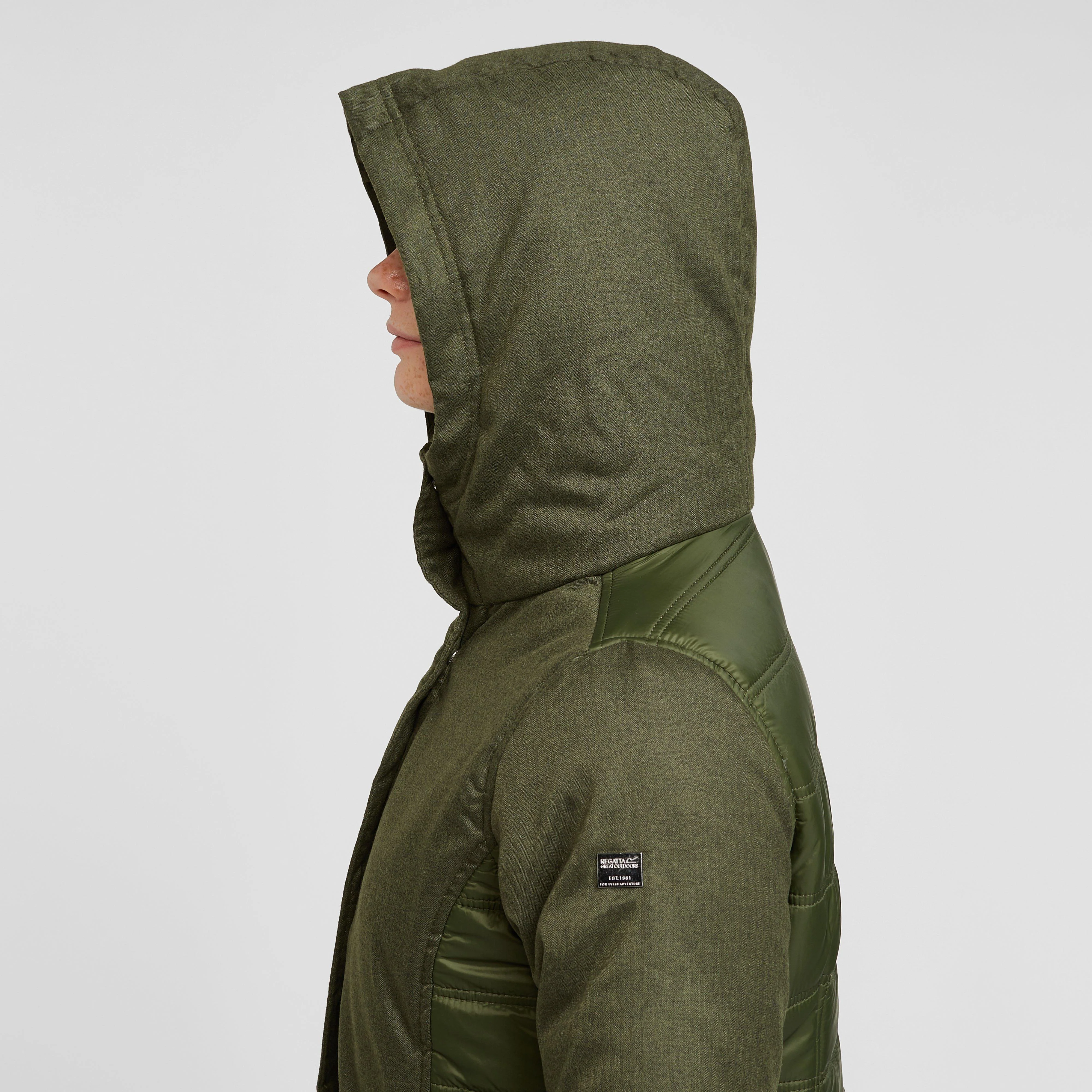 Womens Kennedie Insulated Jacket Khaki - Image 5