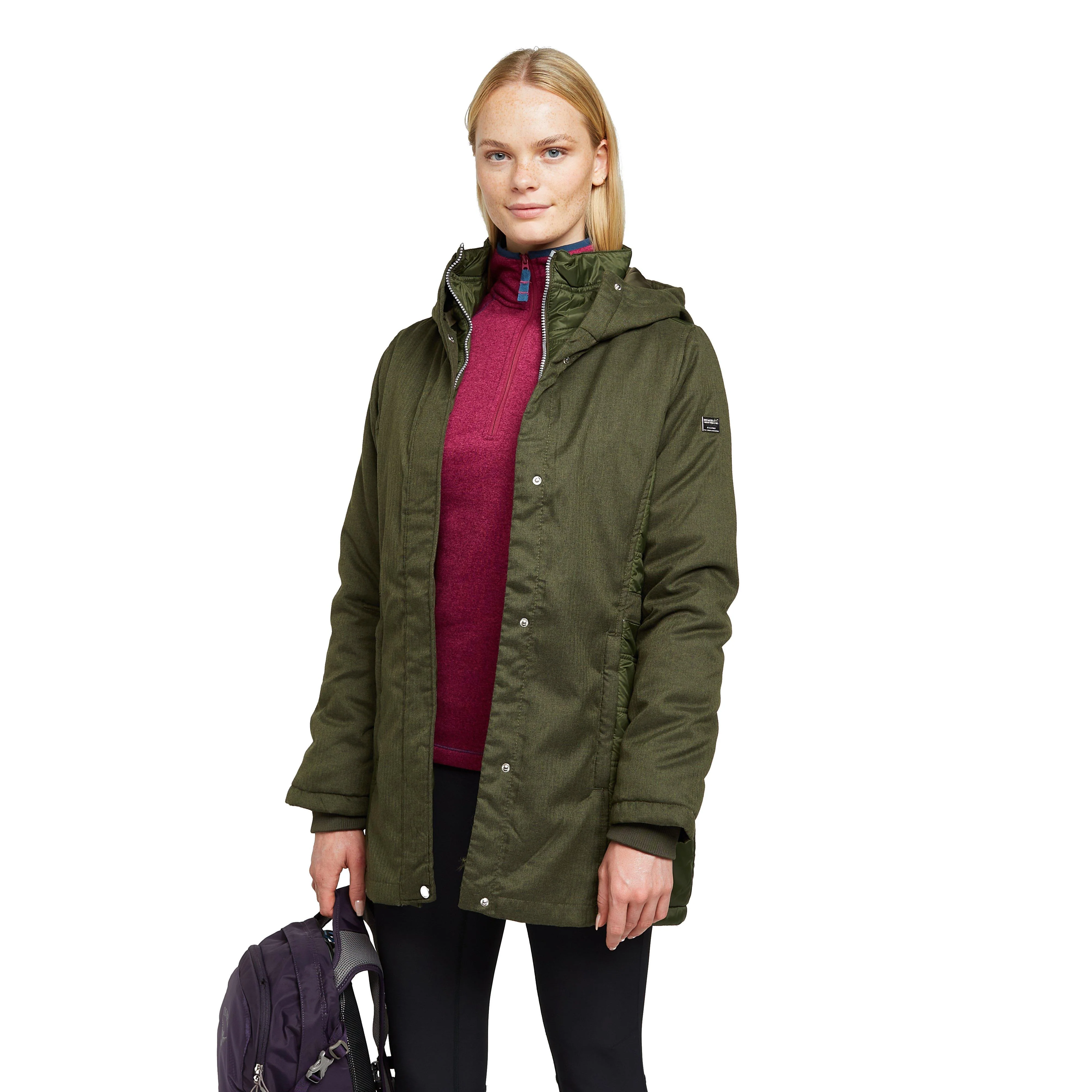 Womens Kennedie Insulated Jacket Khaki - Image 9