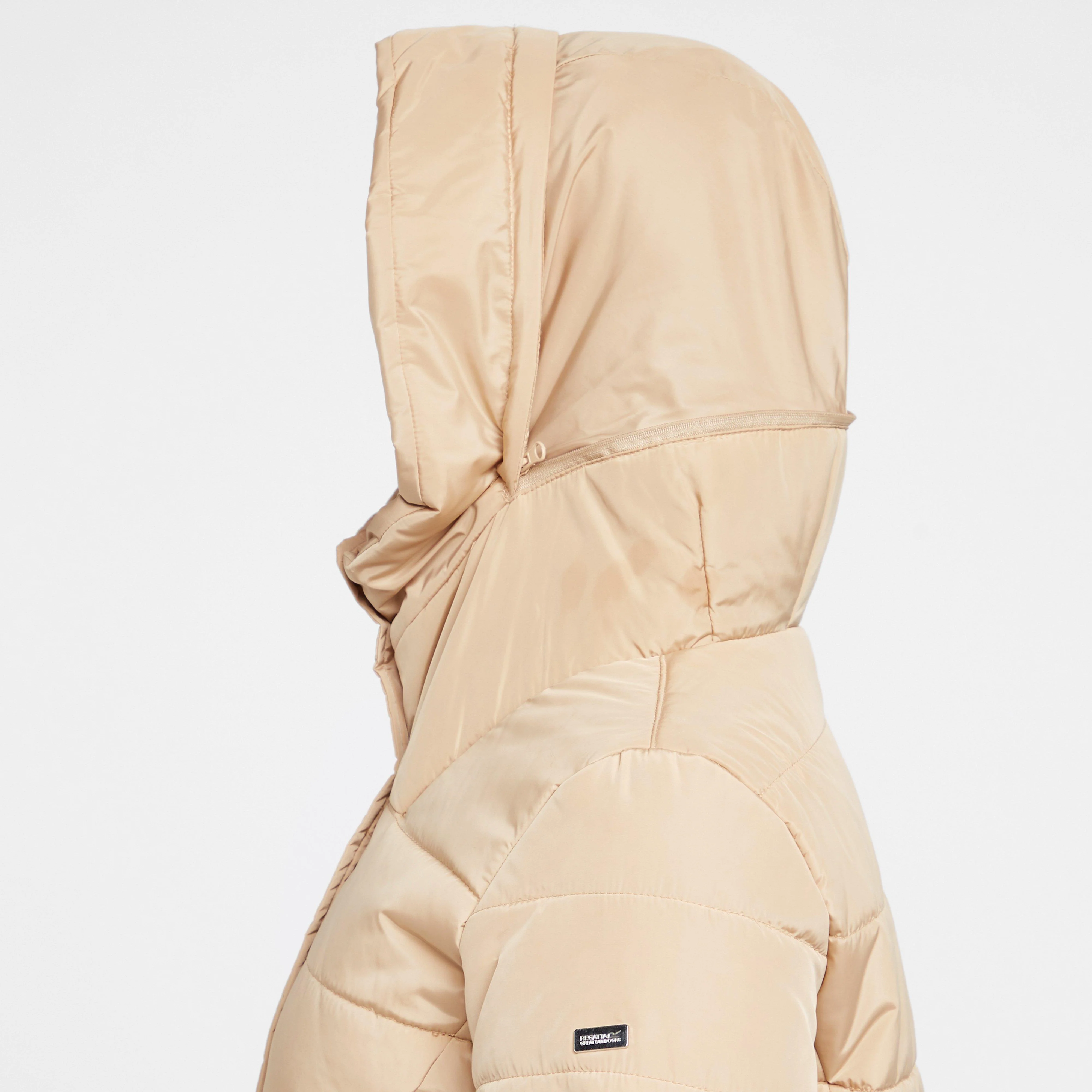 Womens Pamelina Hooded Parka Jacket Cream - Image 5
