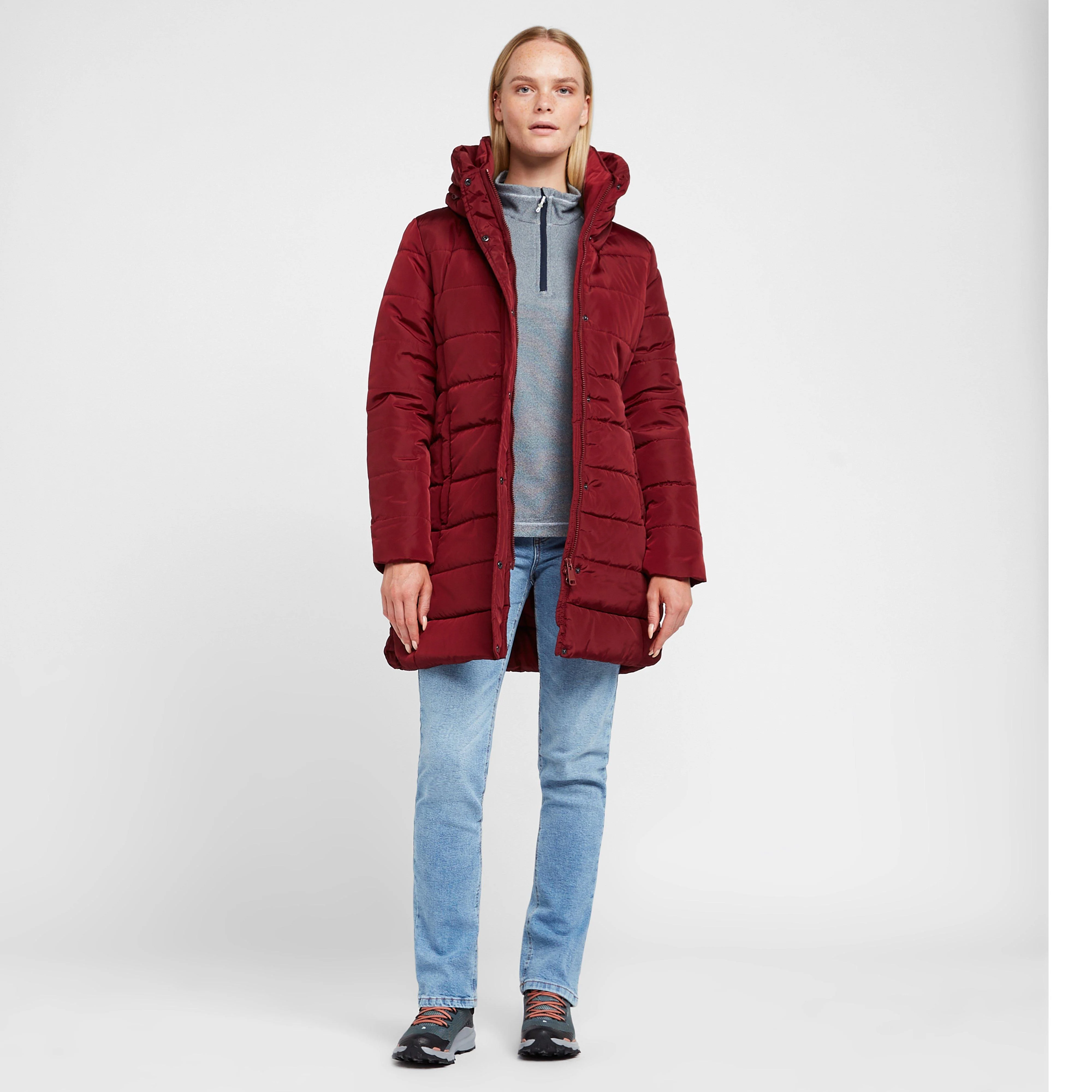 Womens Pamelina Hooded Parka Jacket Red - Image 3