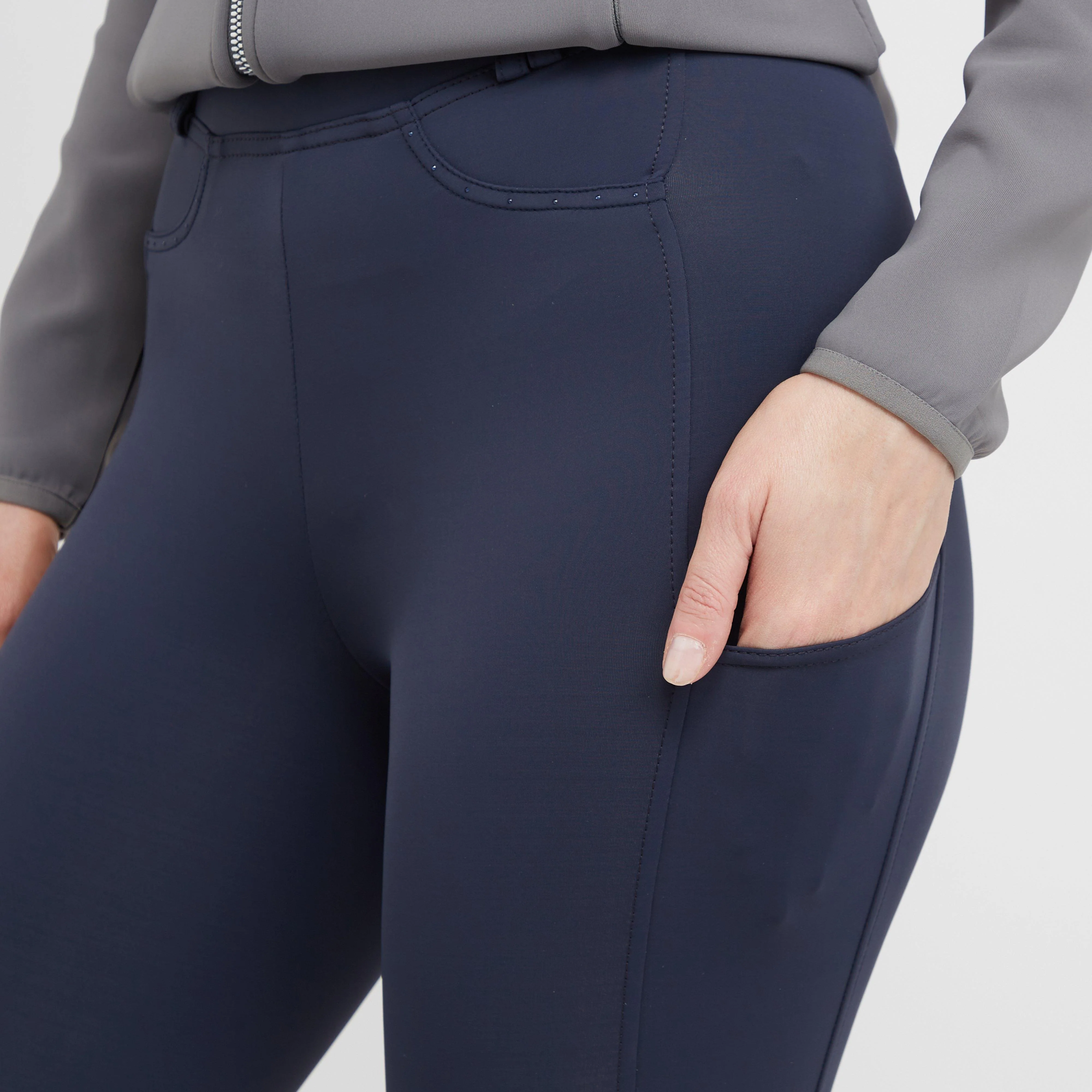 Classy Sporty Knee Patch Riding Tights Night - Image 4
