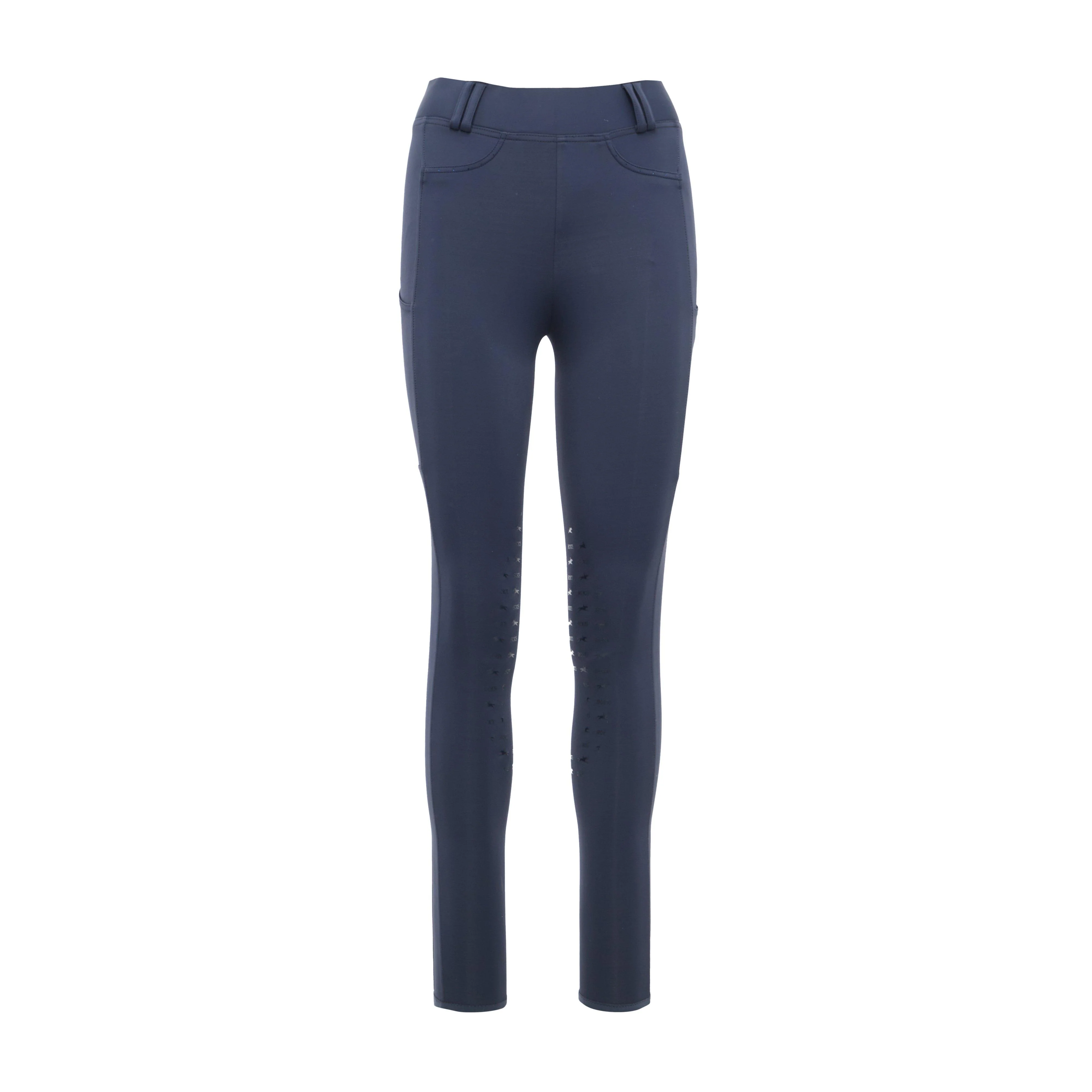 Classy Sporty Knee Patch Riding Tights Night - Image 7