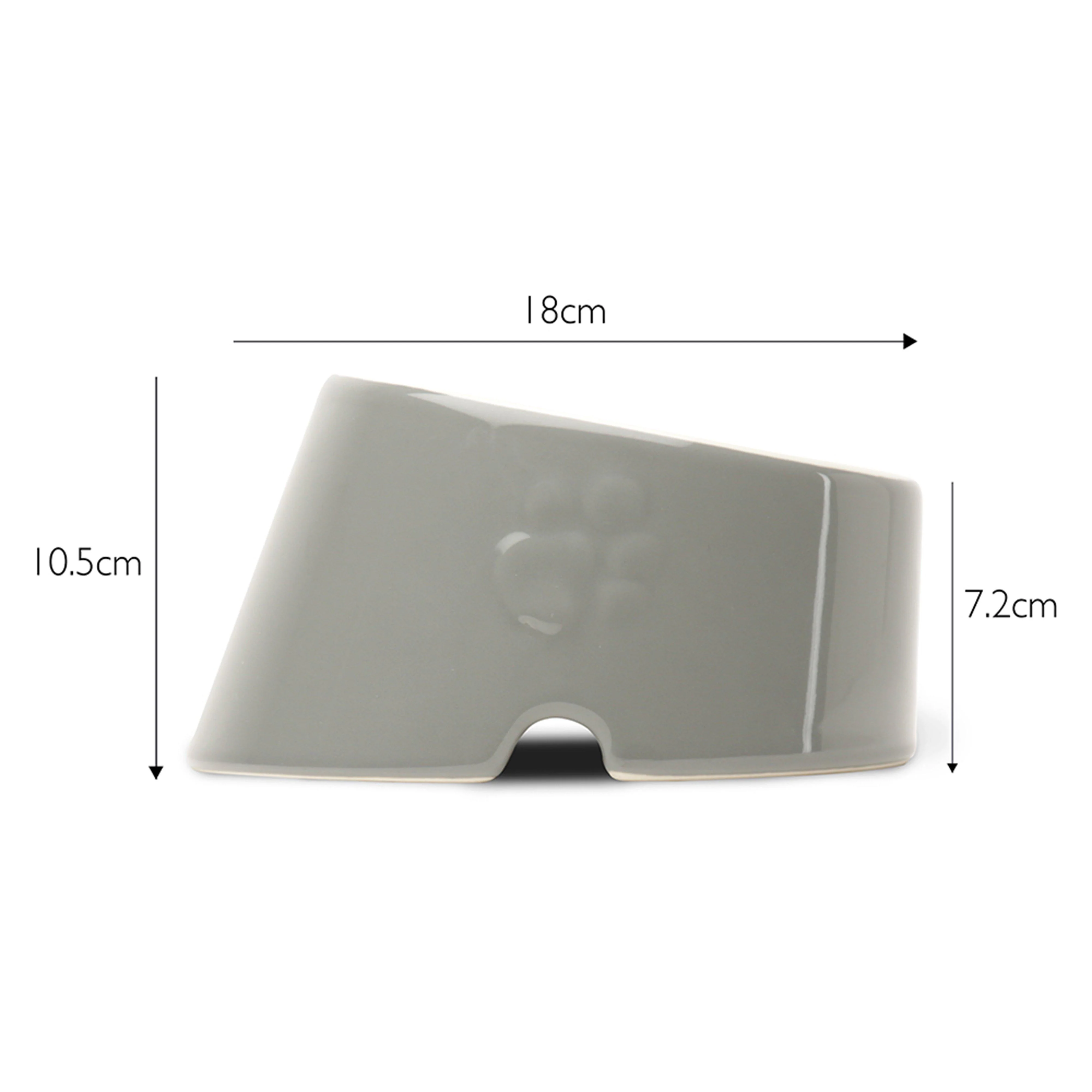 Classic Flat Faced Food Bowl Grey 18cm - Image 4