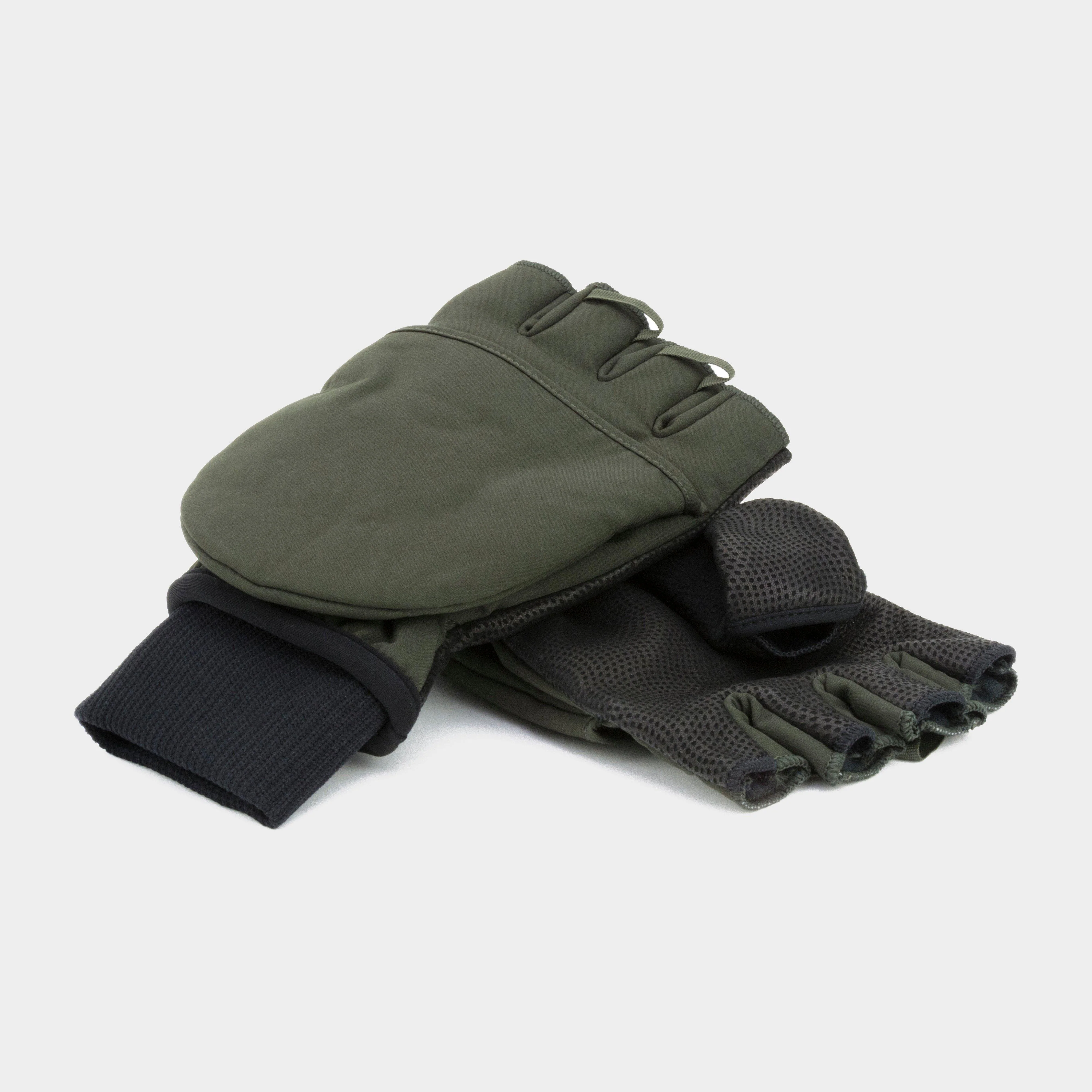 Windproof Cold Weather Convertible Mitts Green - Image 3