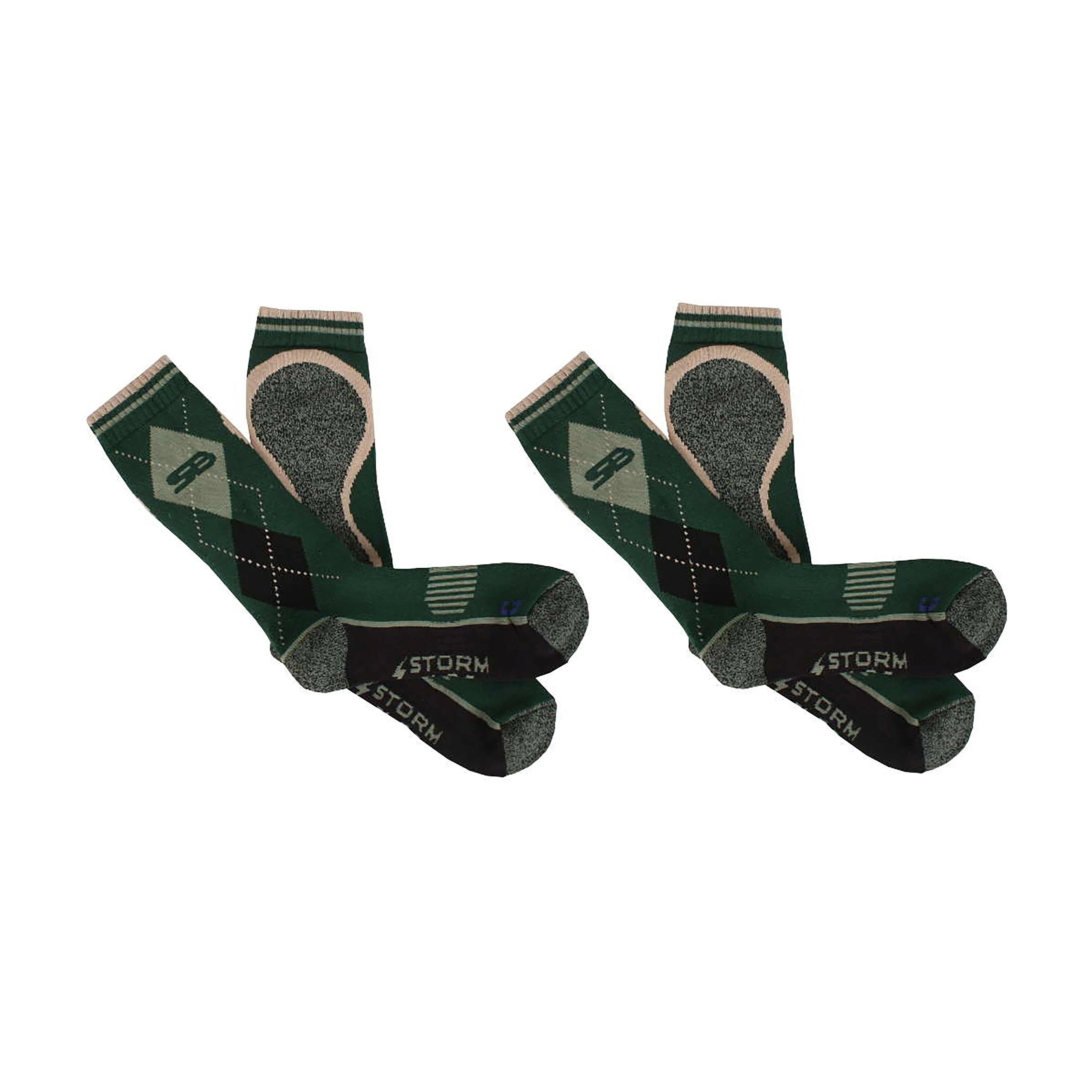 Mens Hayesmere Short Socks 2 Pack Green/Stone - Image 4