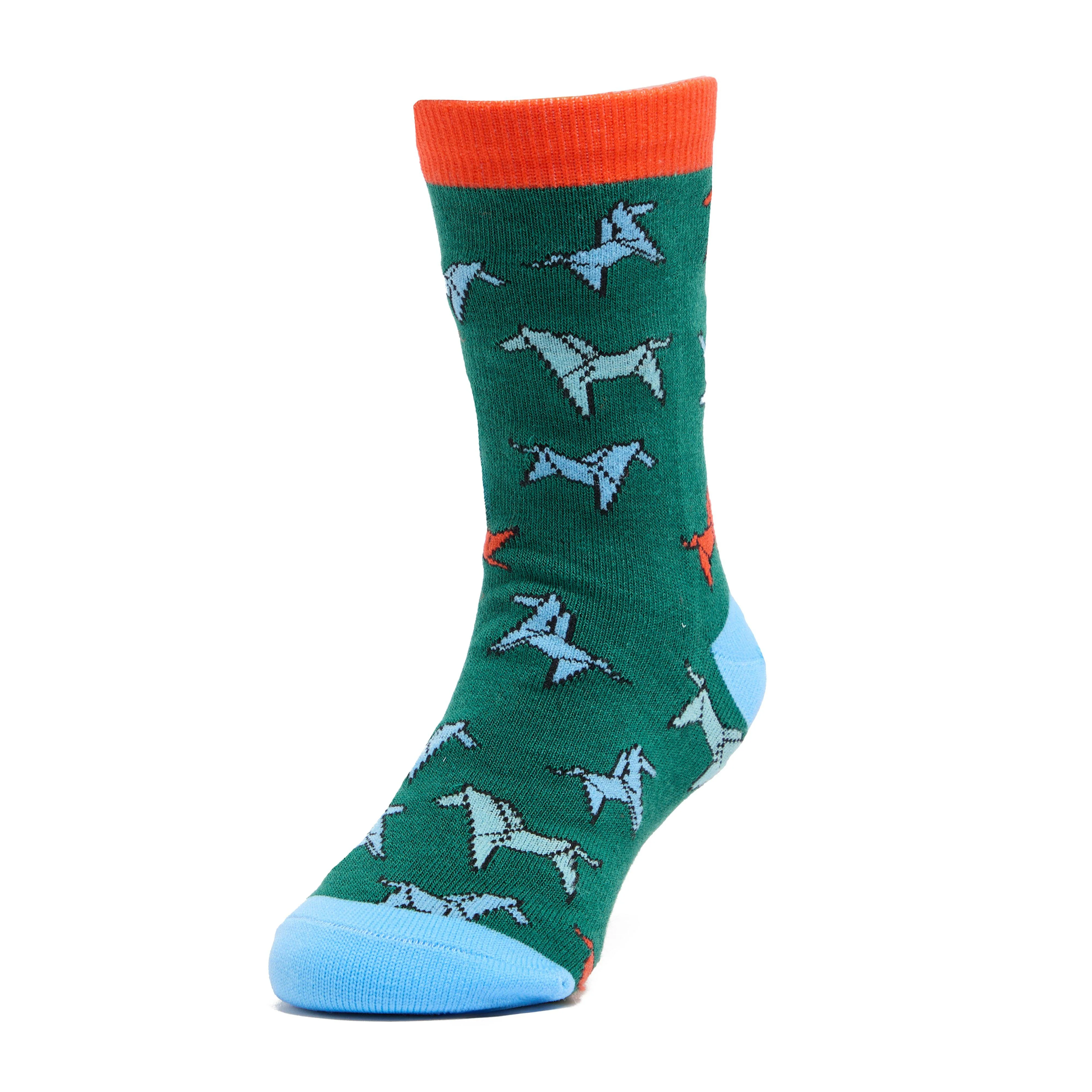 Kids Ankle Socks Green Horse - Image 6