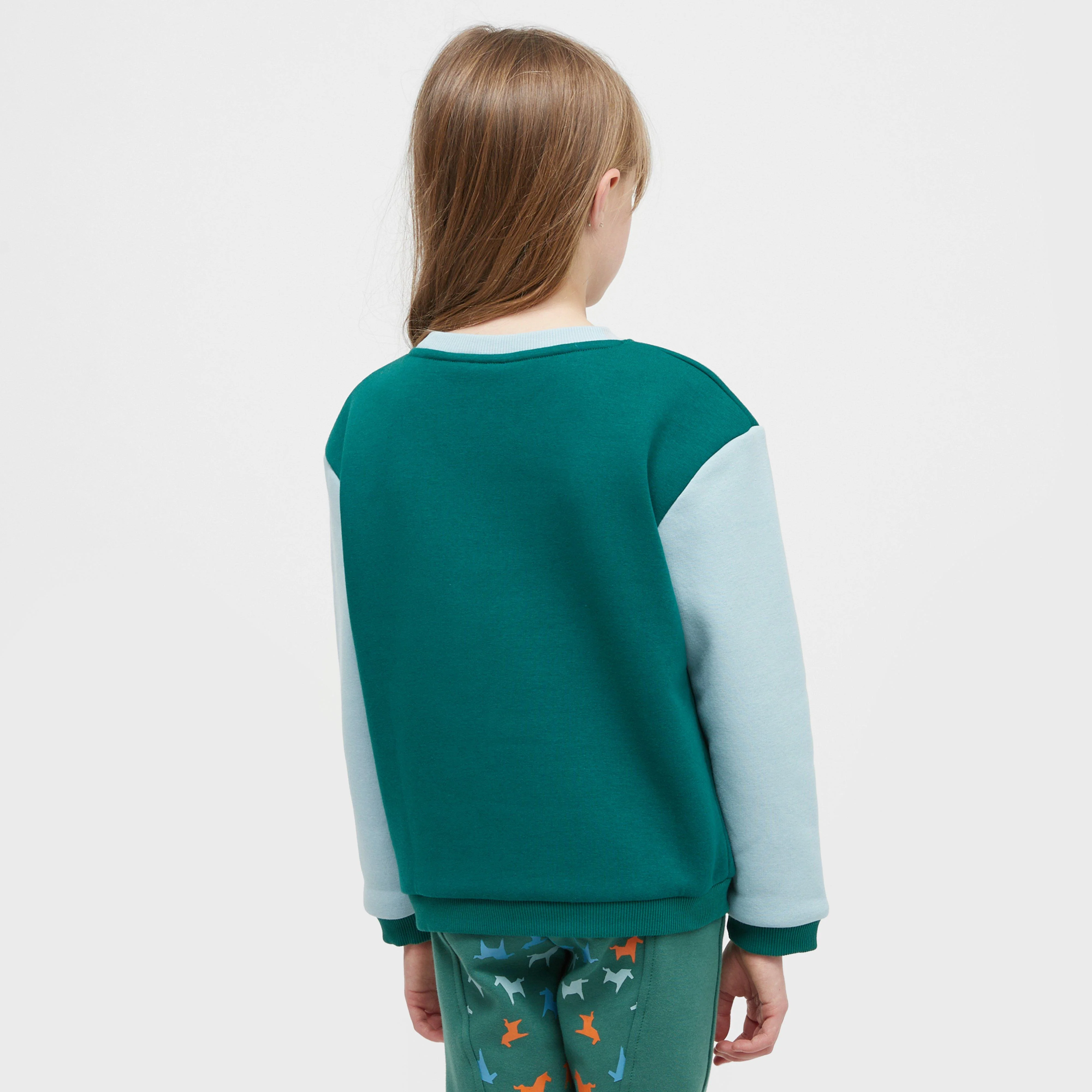 Kids Sweatshirt Green Horse - Image 2