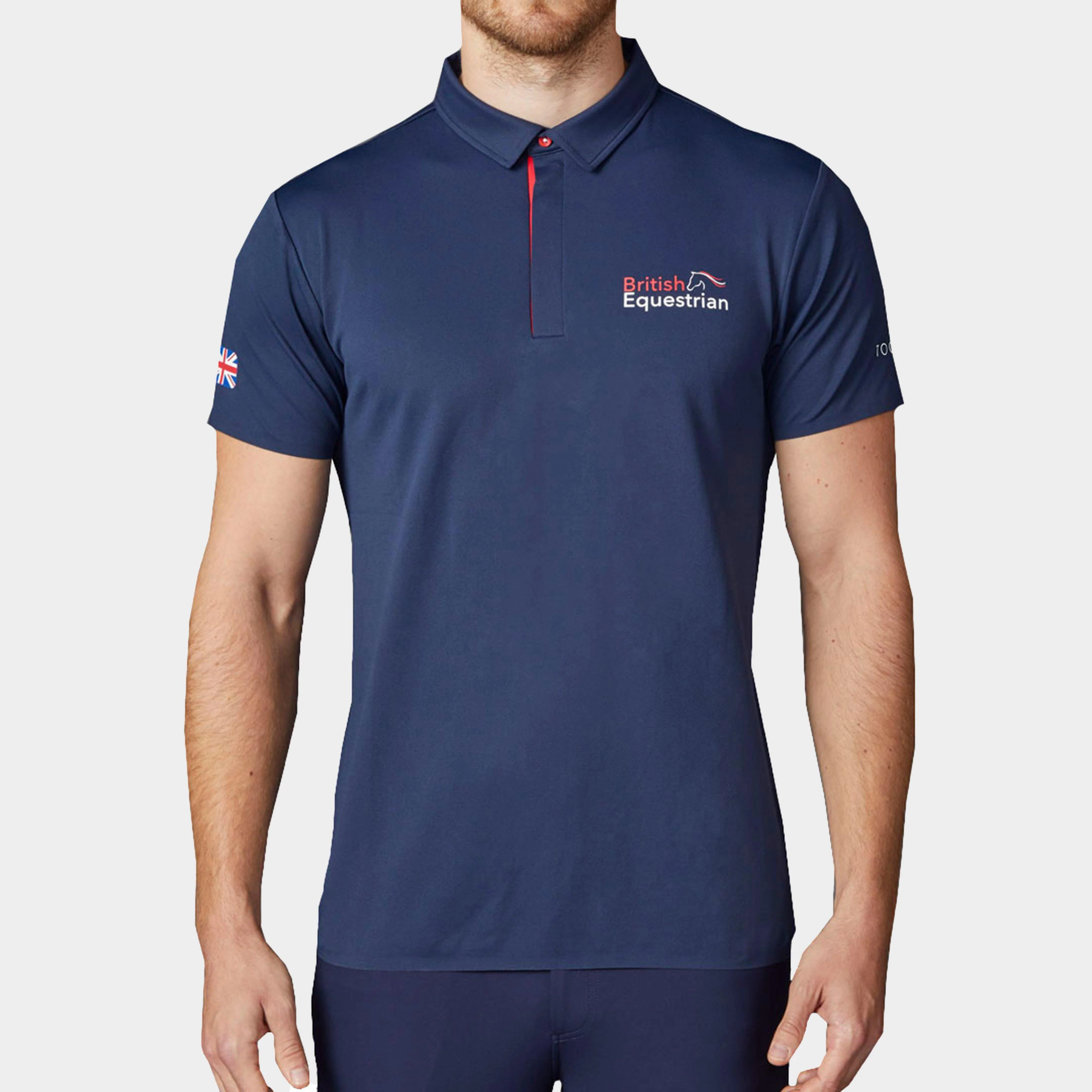 Mens Airy GBR Technical Polo Shirt Navy - Image 2