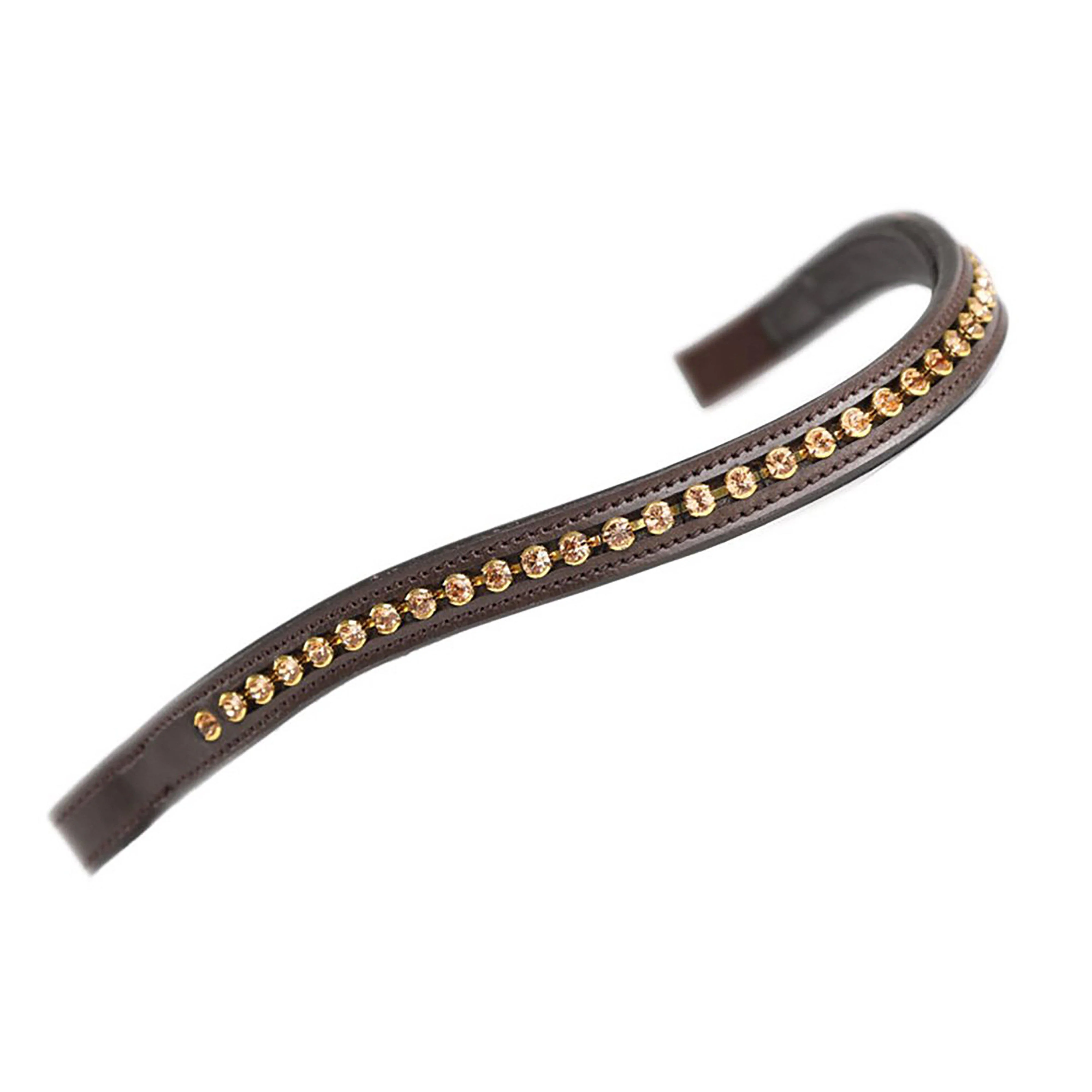 GARA Large Diamante Browband Havana/Gold - Image 2