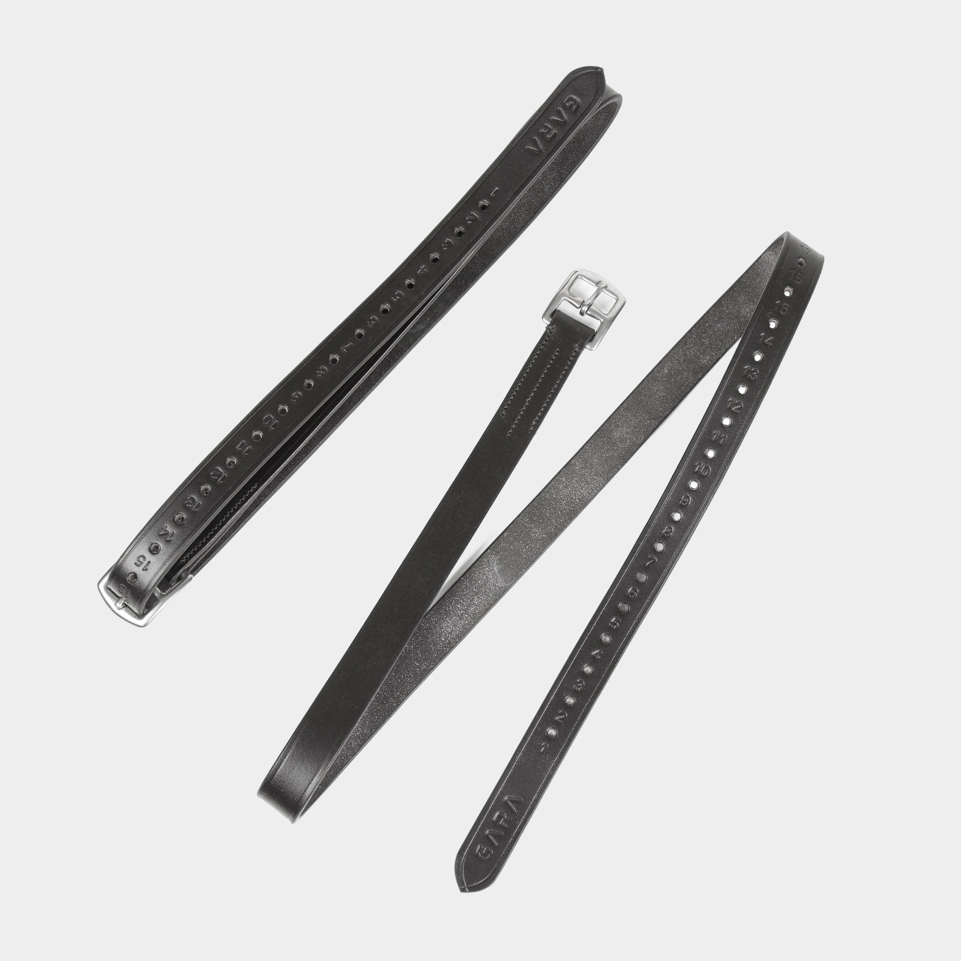 GARA Stirrup Leathers Black 54" - Image 3