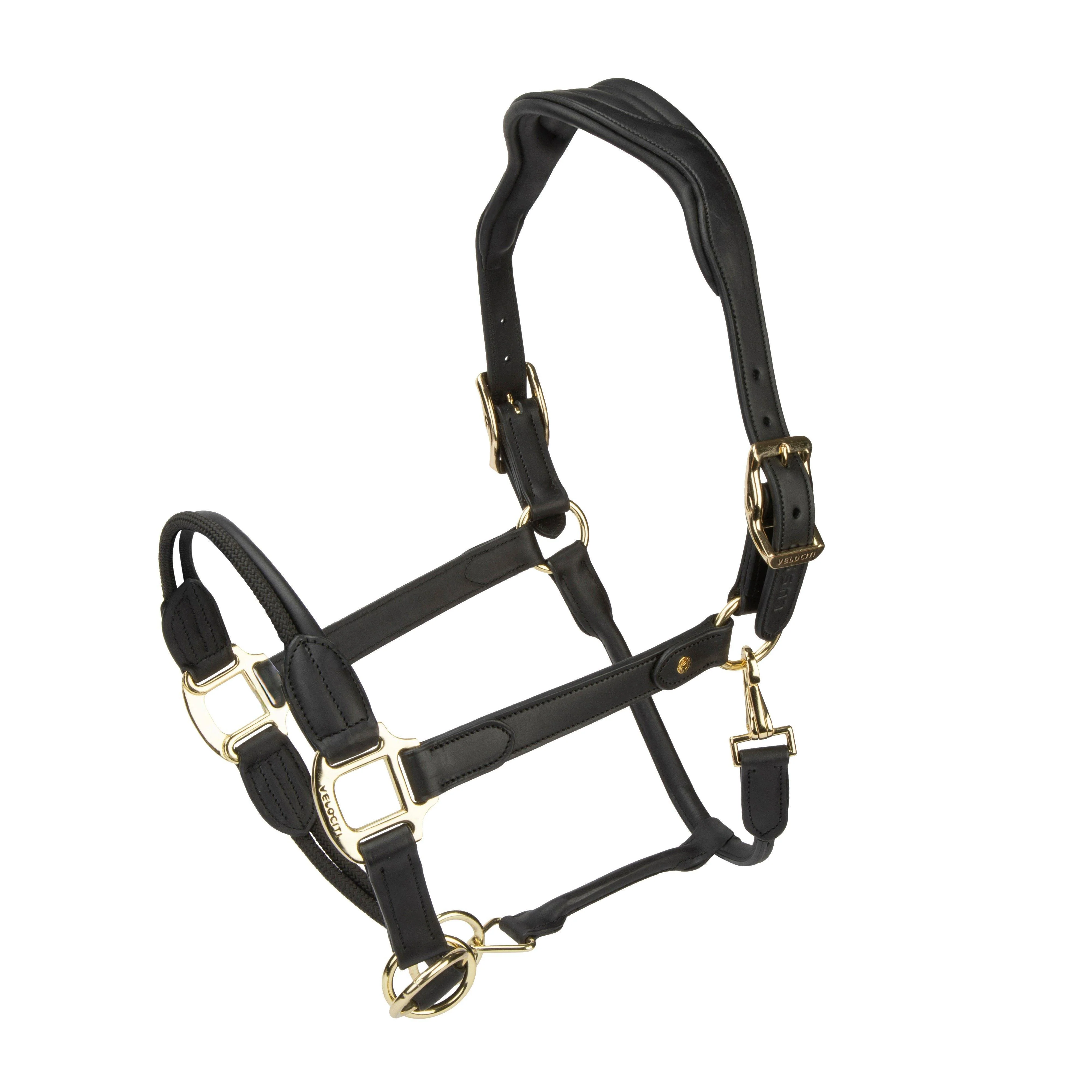 Lusso Soria Control Leather Headcollar Black - Image 7