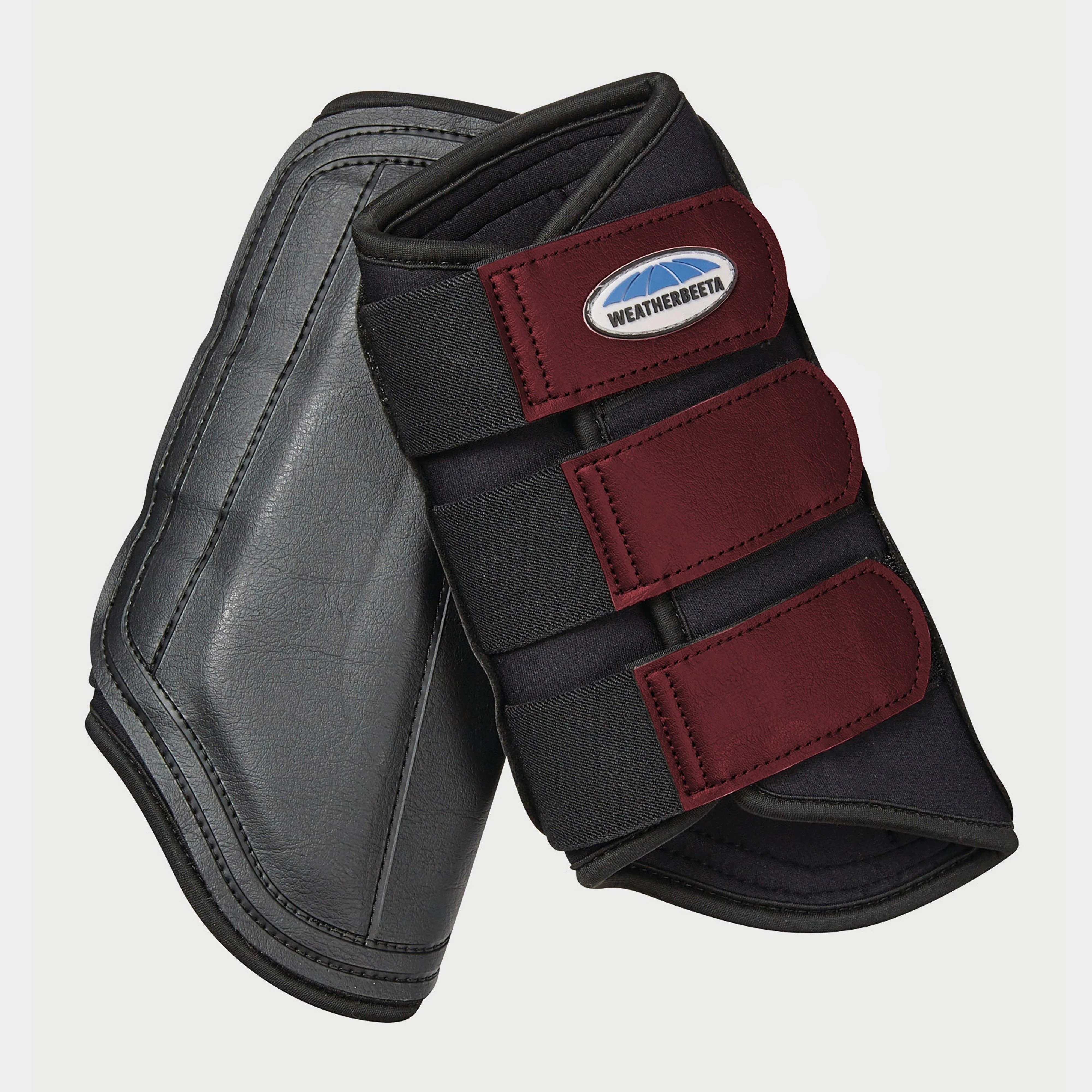 Single Lock Brushing Boots Black/Maroon