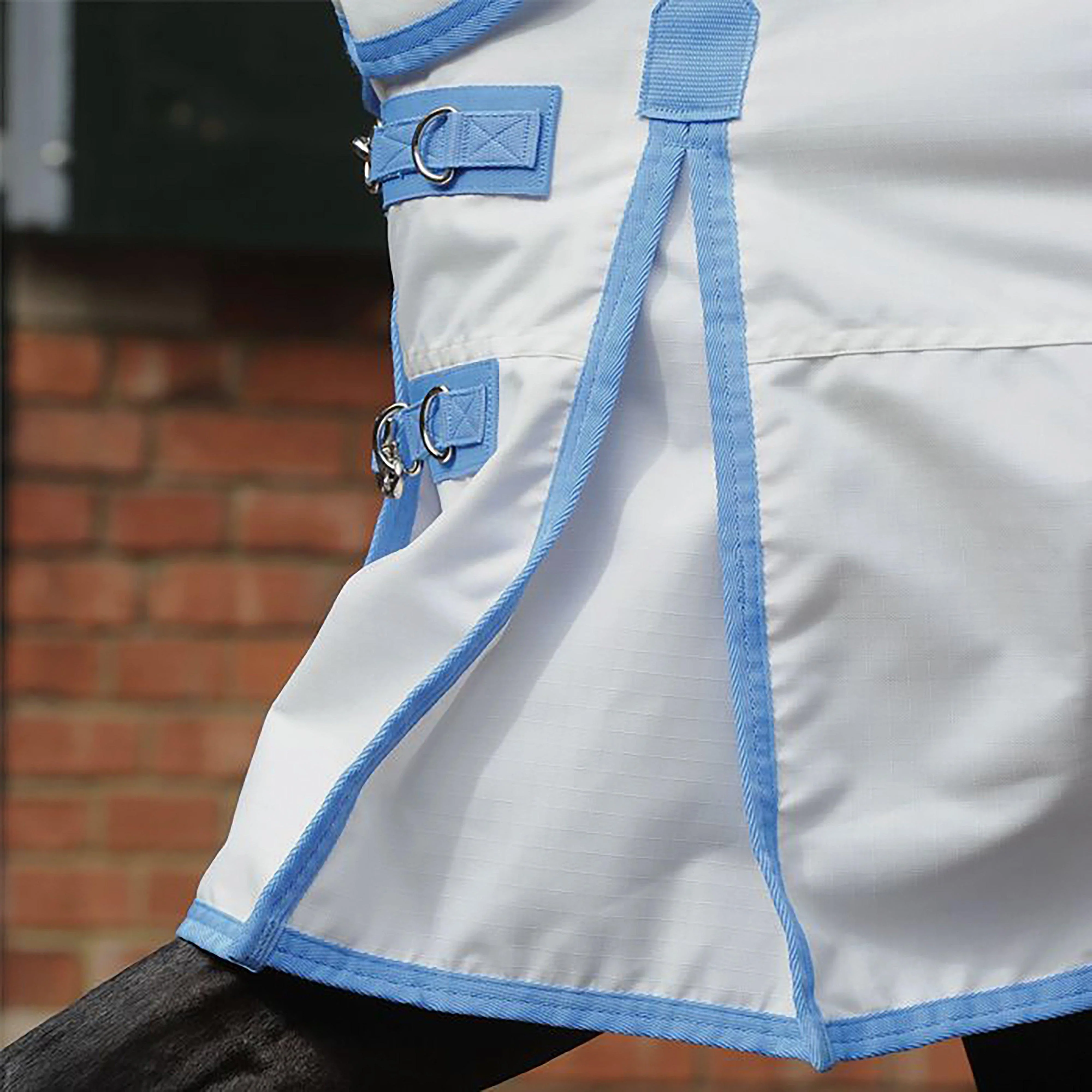 Sweet-Itch Shield Combo Neck Fly Rug White/Blue - Image 5