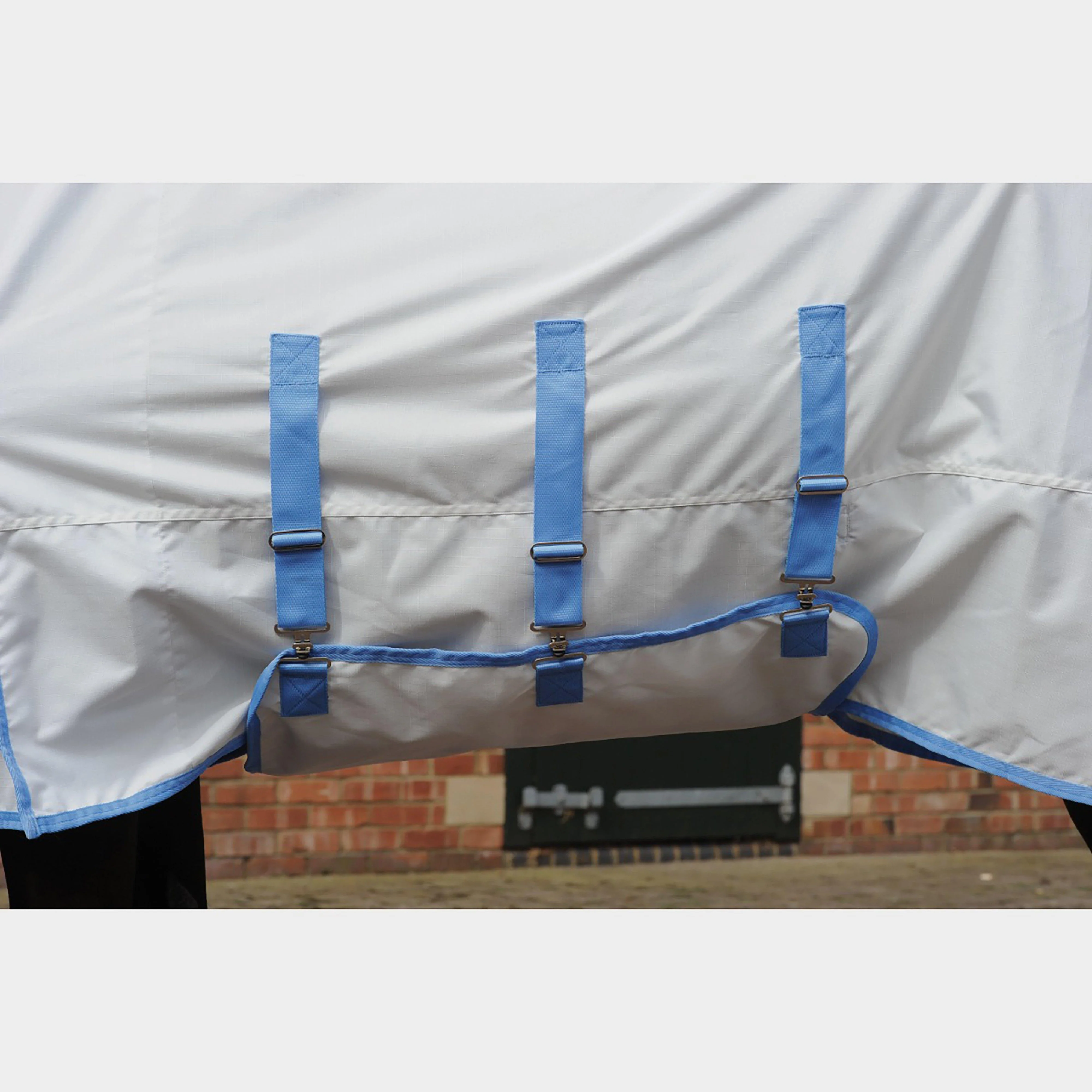 Sweet-Itch Shield Combo Neck Fly Rug White/Blue - Image 7