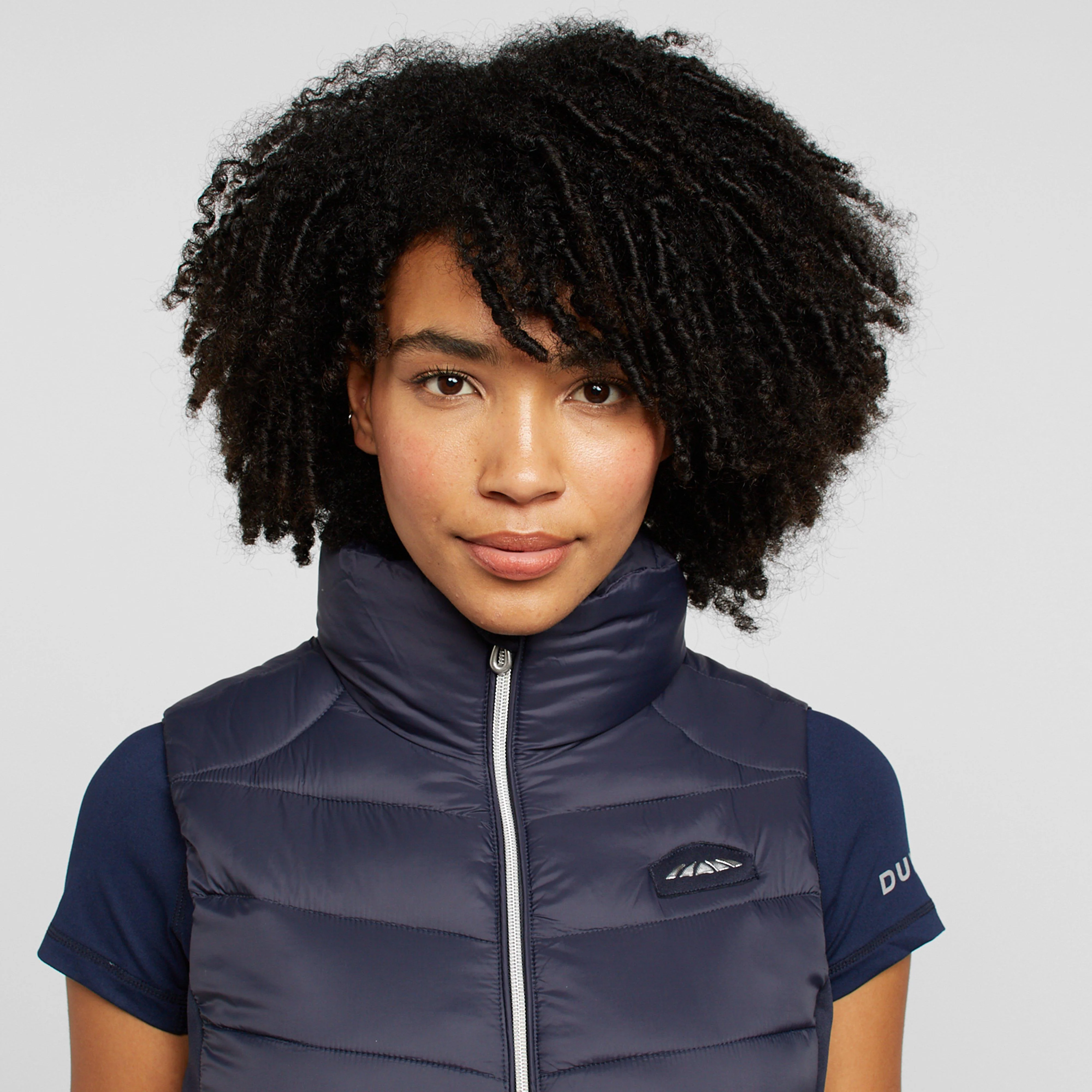 Womens Dion Puffer Vest Navy - Image 4