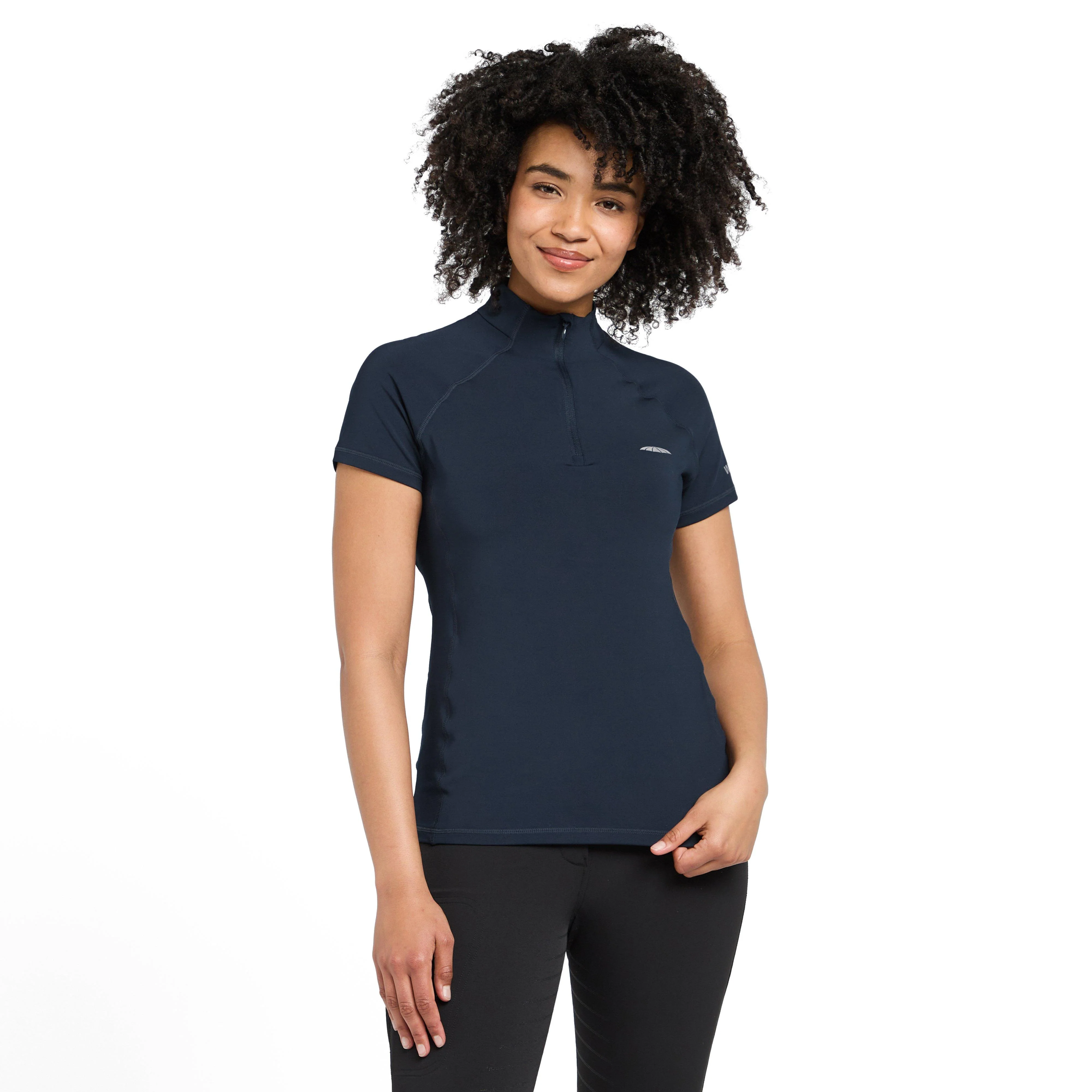 Womens Prime Short Sleeved Top Navy - Image 7